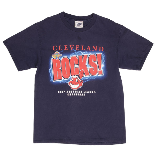 Vintage Mlb Cleveland Indians Champions 1997 Tee Shirt Size Large