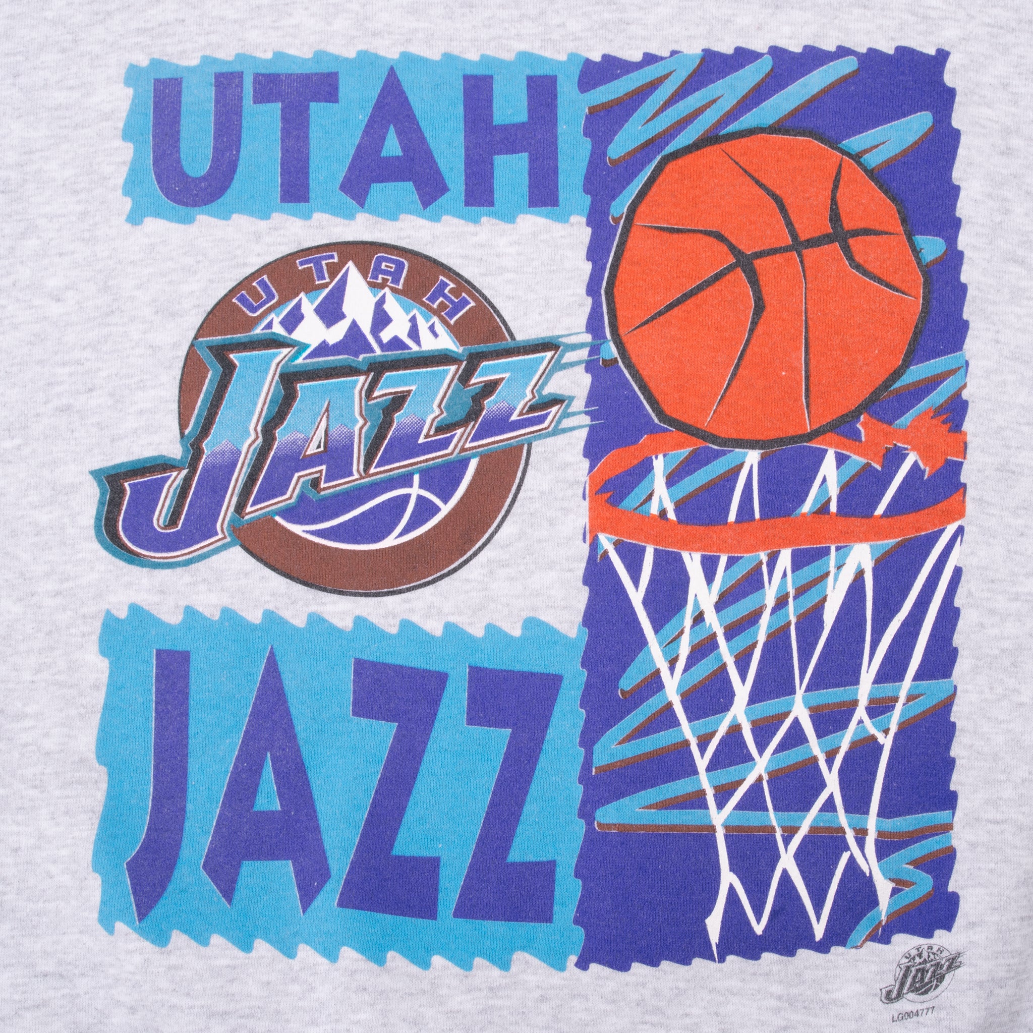 Vintage Nba Utah Jazz Sweatshirt 1990S Size Large Made In Usa
