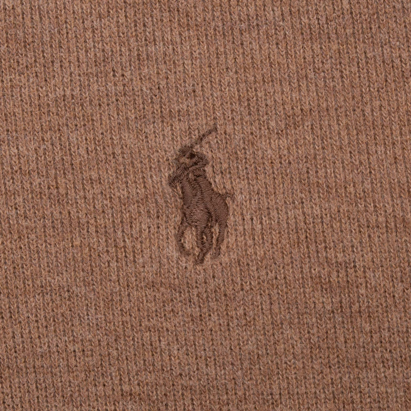 Vintage Polo Ralph Lauren Brown Quarter 1/4 Zip Sweater 1990S Size Large