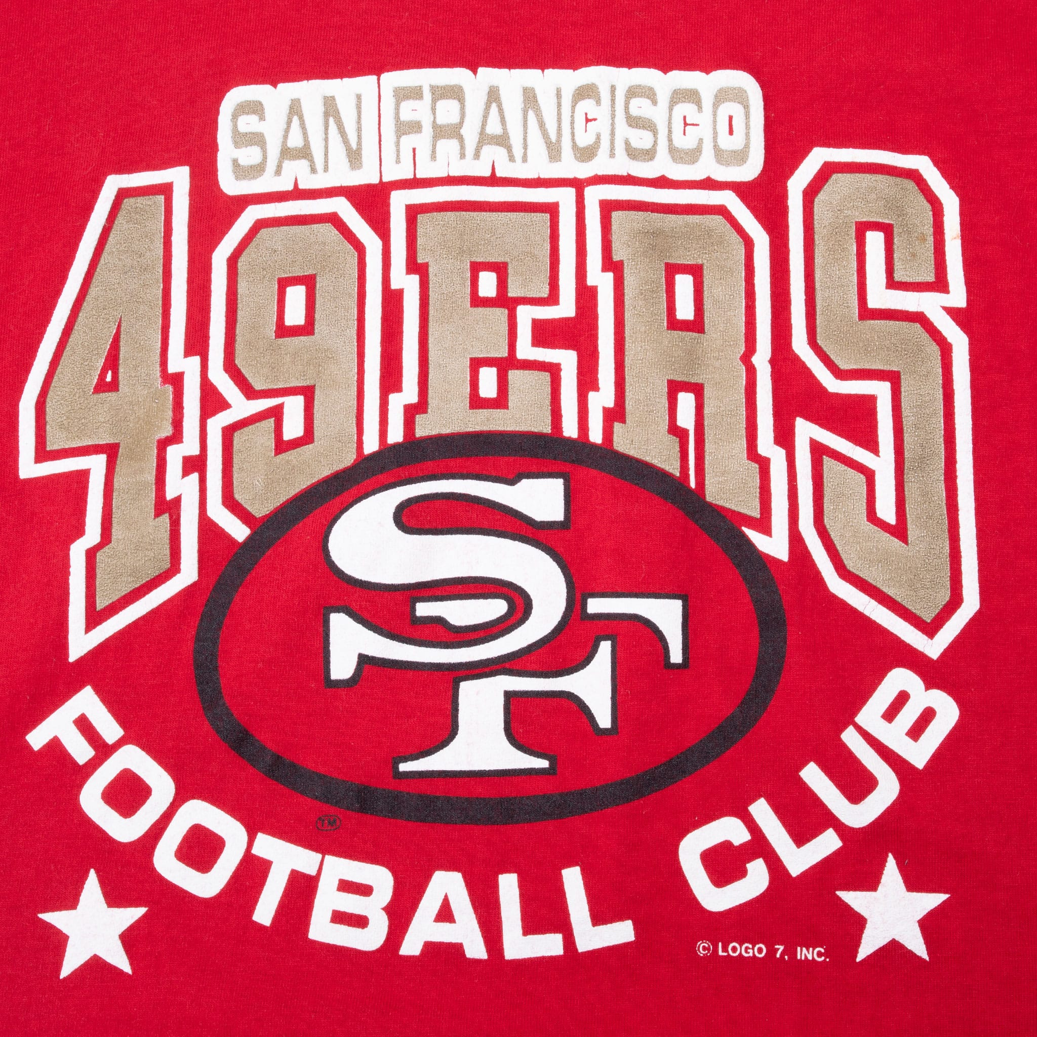 VINTAGE NFL SAN FRANCISCO 49ERS TEE SHIRT EARLY 1980S MEDIUM MADE IN USA