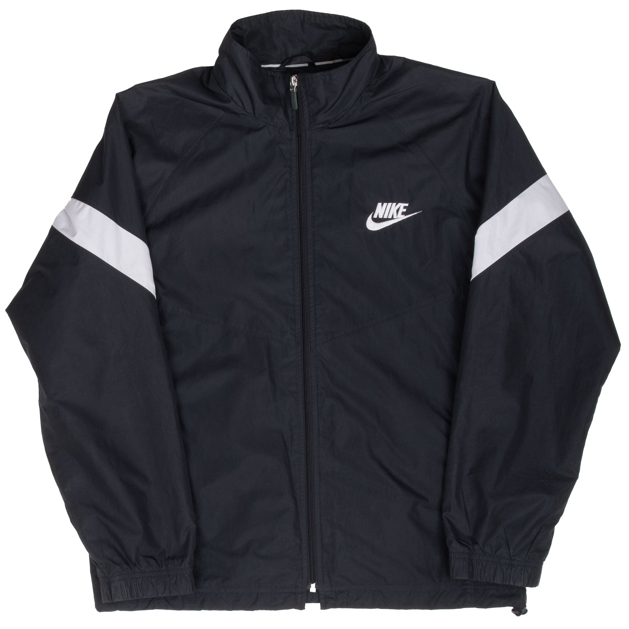 Vintage Nike Classic Swoosh Black Windbreaker Jacket 2000S Size Medium