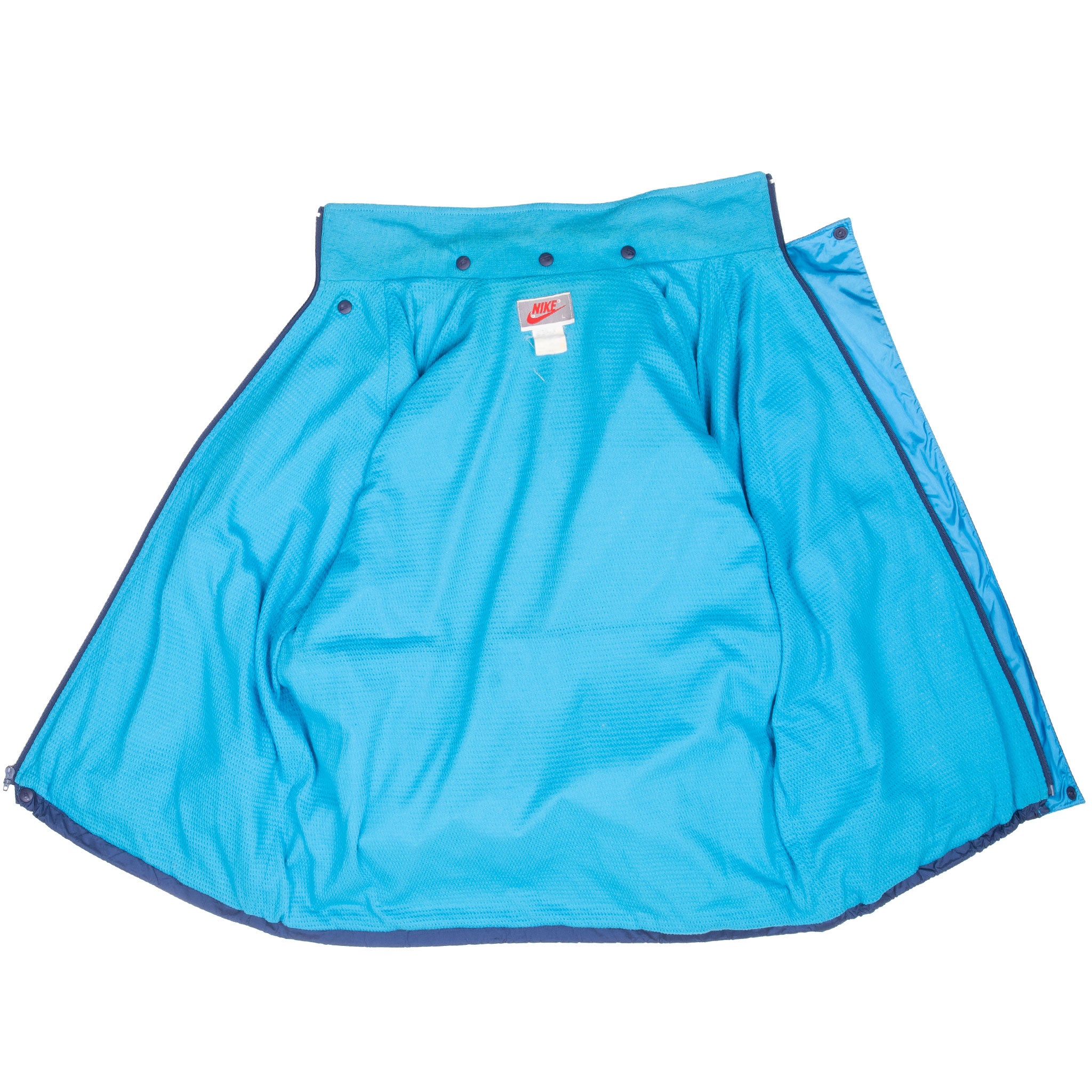 Vintage Nike Blue Windbreaker Hooded Jacket Late 1980S Size Large