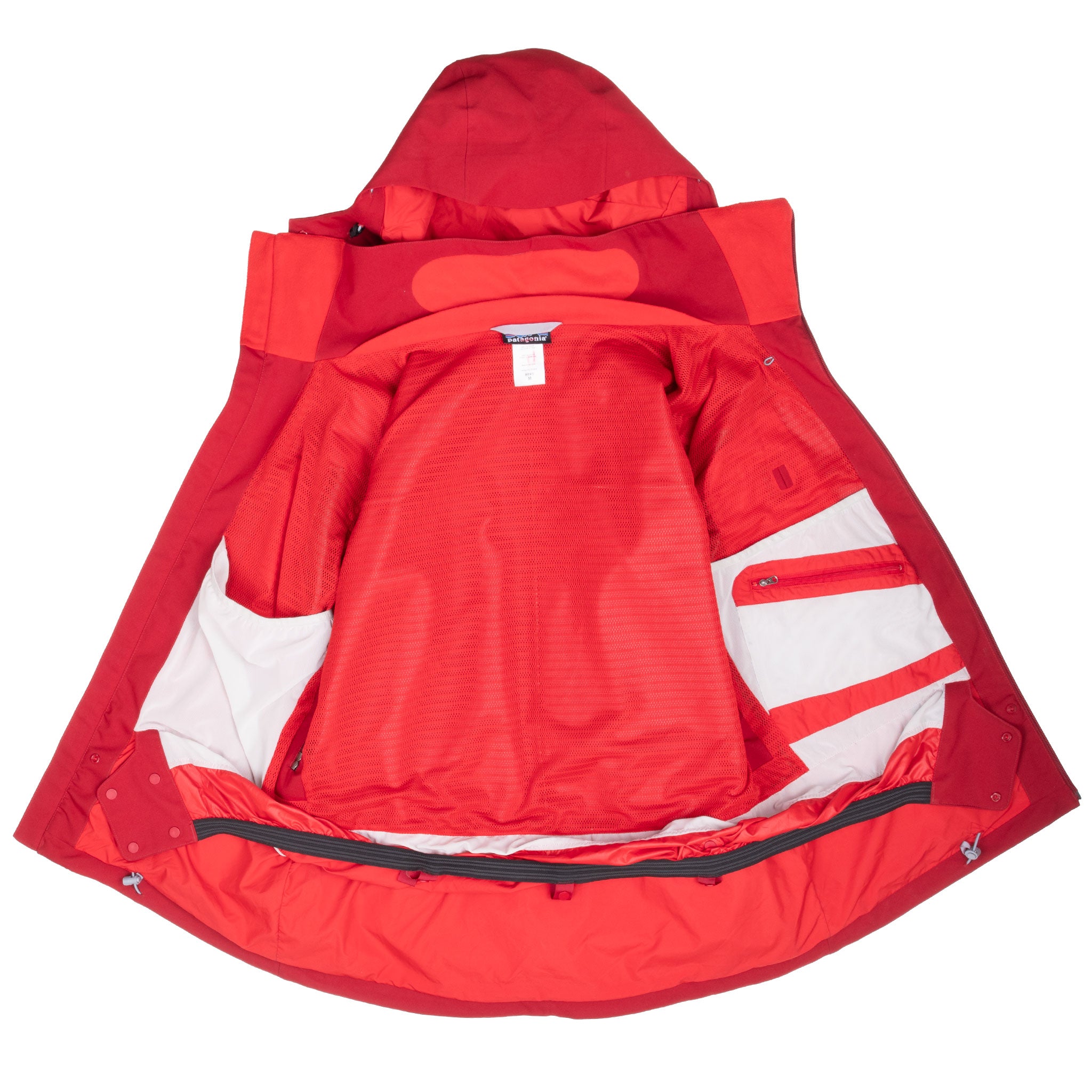 Vintage Patagonia Powder Bowl Red Ski Hooded Jacket Size Medium 2000S