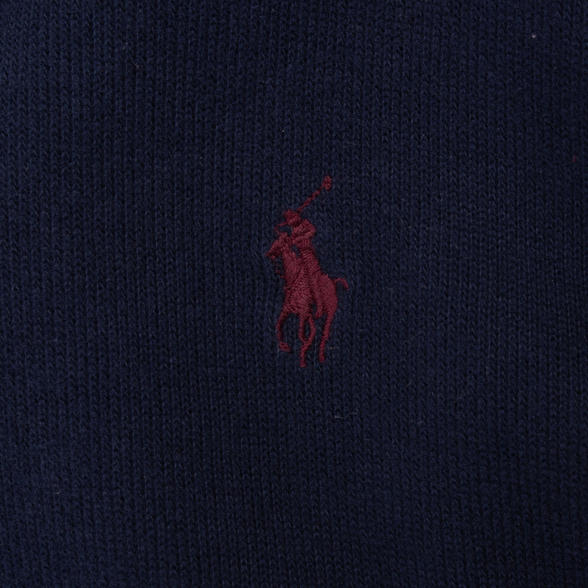 Vintage Polo Ralph Lauren Navy Blue Quarter 1/4 Zip Sweater 1990s Size Medium Made In USA