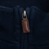 Vintage Polo Ralph Lauren Navy Blue Quarter 1/4 Zip Sweater 1990s Size Medium Made In USA