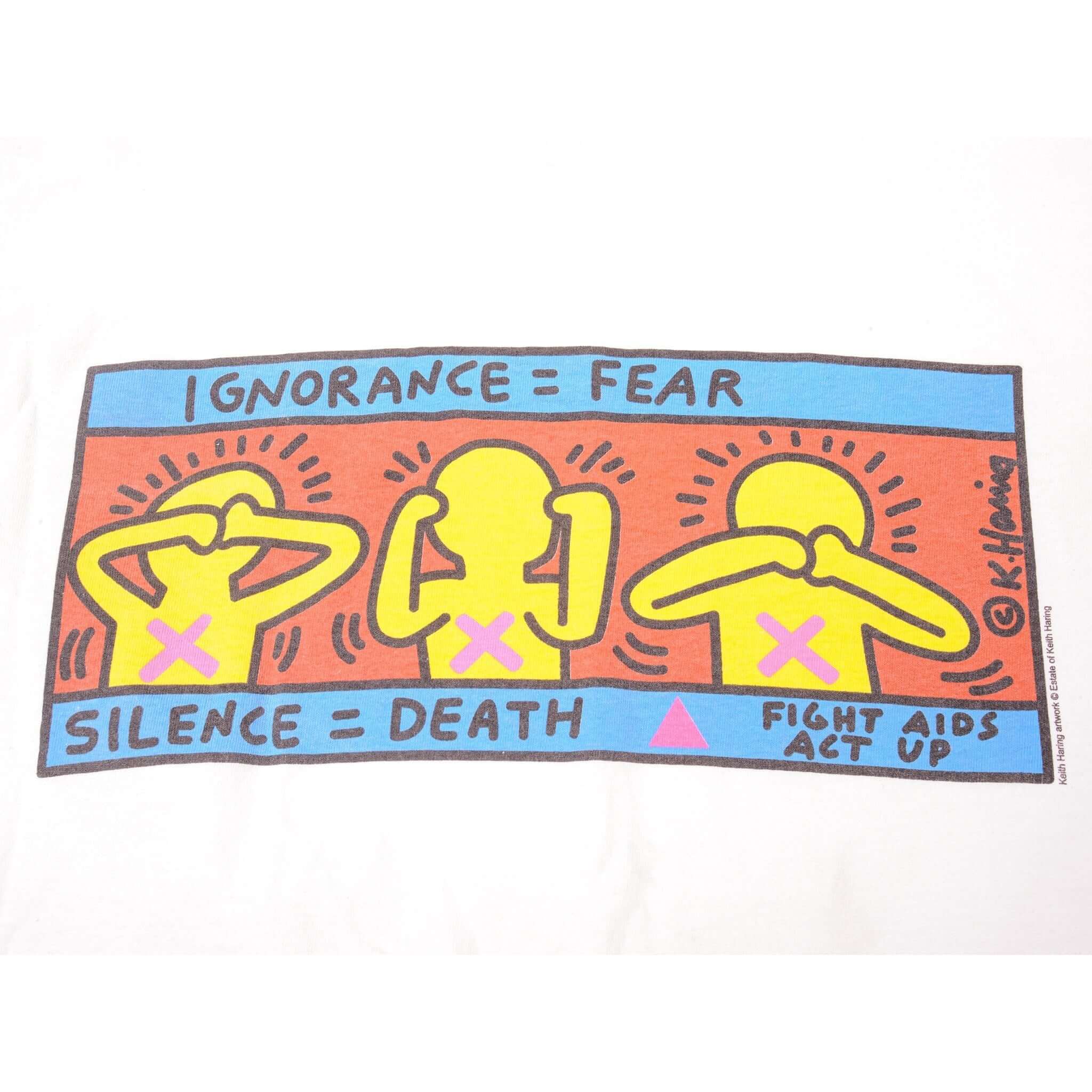 VINTAGE KEITH HARING TEE SHIRT 1990'S SIZE S MADE IN USA