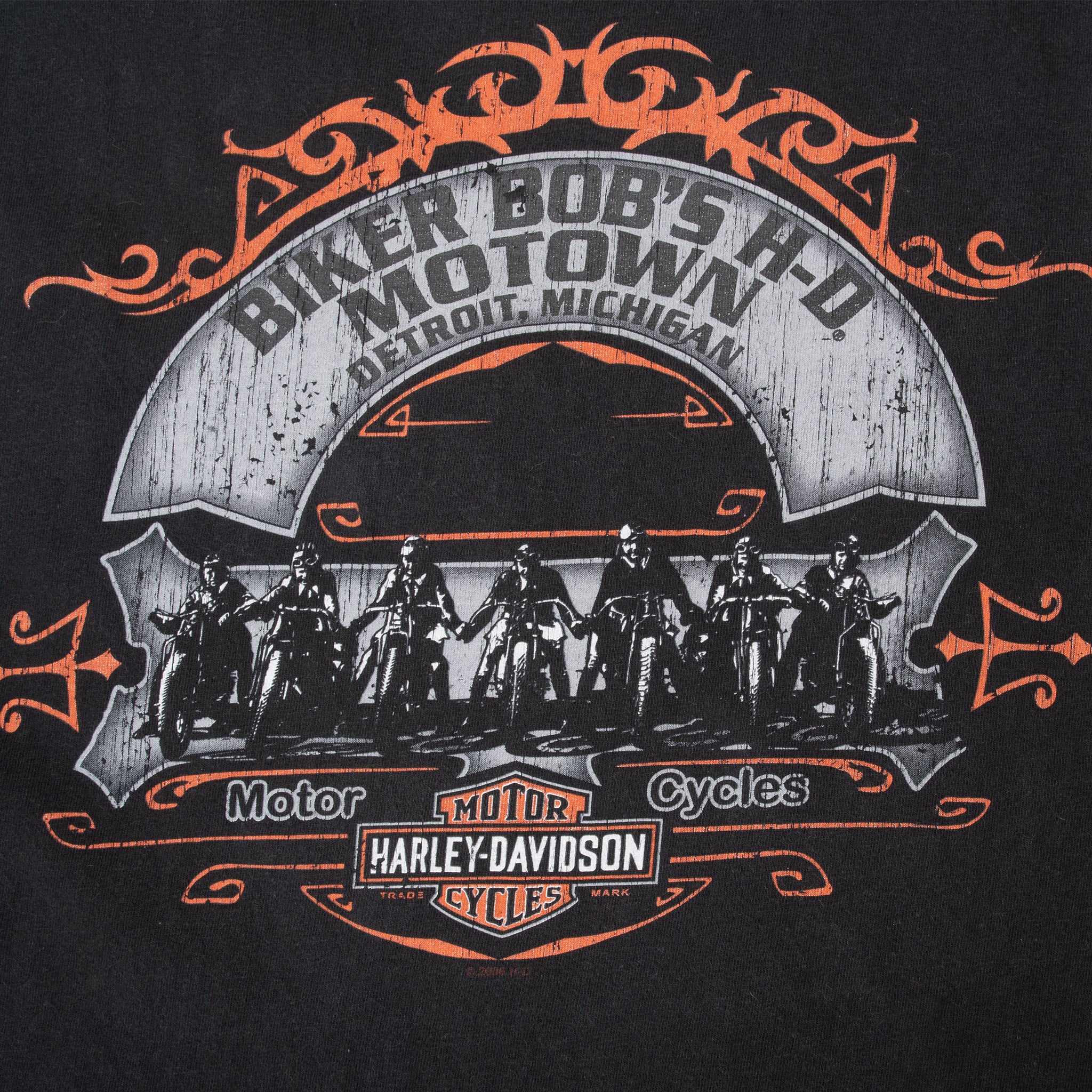 Vintage Harley Davidson Detroit Michigan Tee Shirt 2009 Size XL Made In Usa