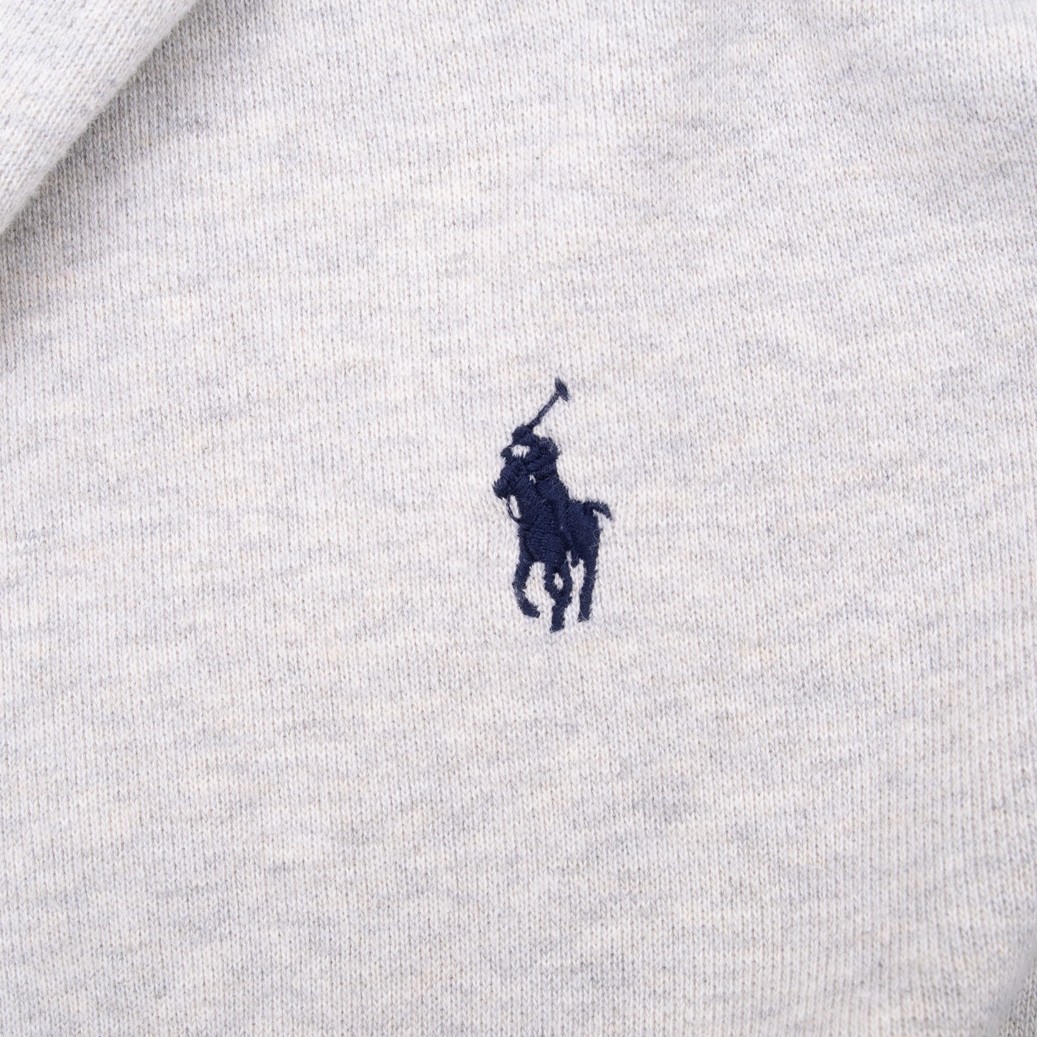 Vintage Ralph Lauren Full Zip Classic Grey Hoodie Sweatshirt 1990S Size Large Tall