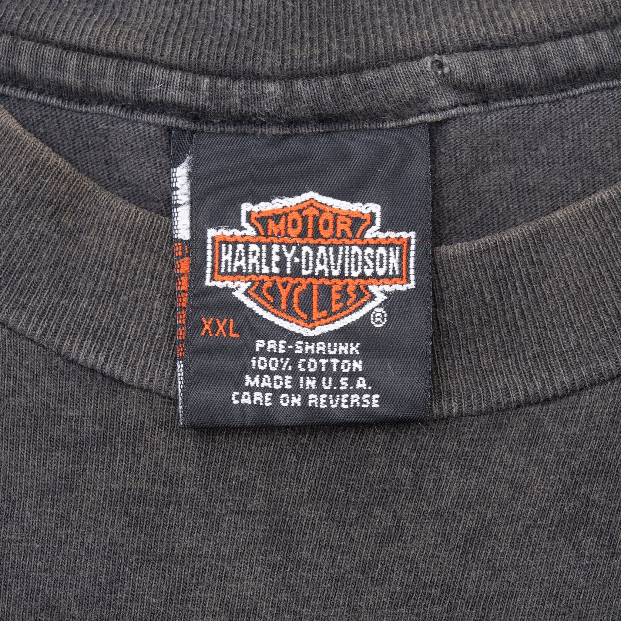 Vintage Harley Davidson Alton Illinois Tee Shirt 1990S Size 2XL Made In Usa With Single Stitch Sleeves