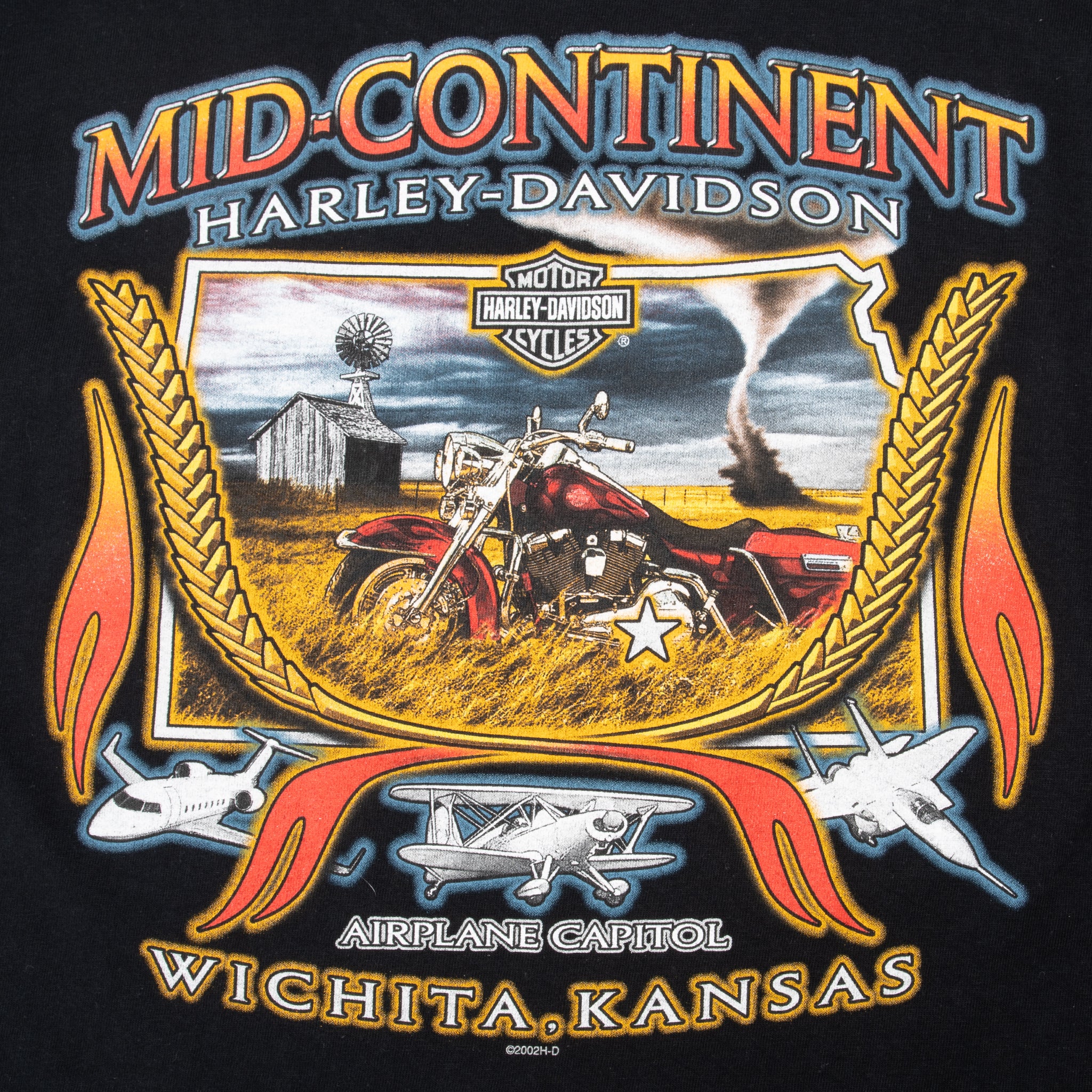 Vintage Harley Davidson Wichita Kansas Tee Shirt 2005 Size Medium Made In Usa