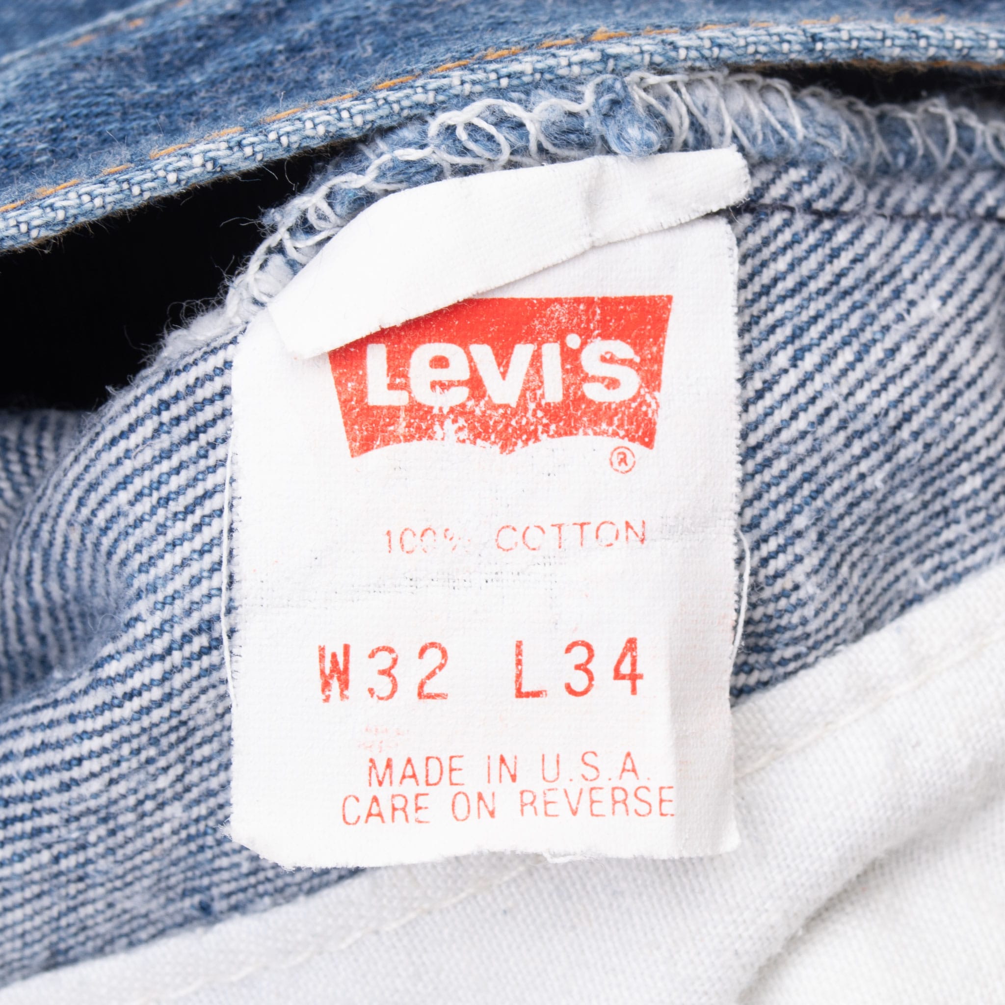 VINTAGE LEVIS 501 BLUE JEANS INDIGO 1980S SIZE W31 L30 MADE IN USA