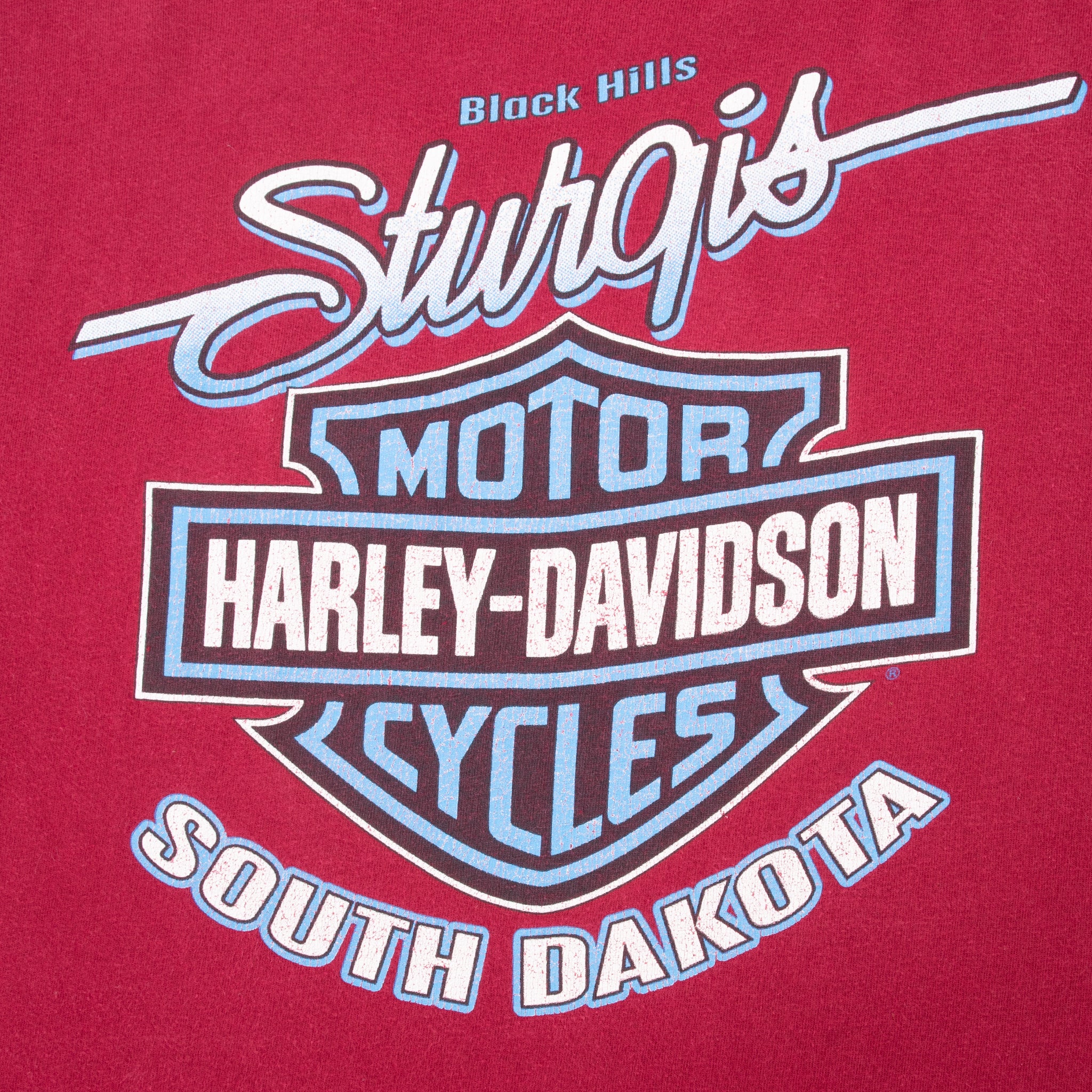 Vintage Harley Davidson Sturgis Black Hill Rally Tee Shirt 1996 Size XL Made In Usa With Single Stitch Sleeves