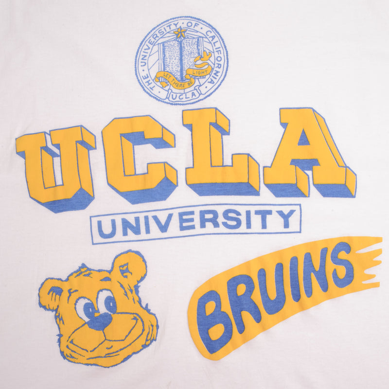 Vintage UCLA University of California Los Angeles Bruins Tee Shirt 1990S Size Large Made In USA With Single Stitch Sleeves