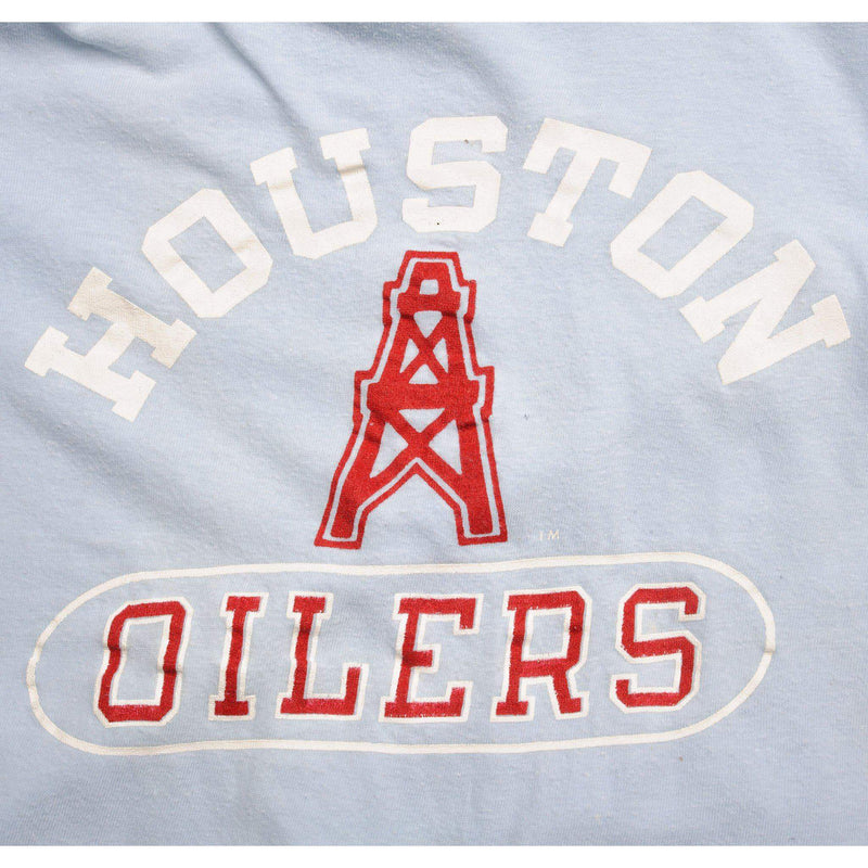 VINTAGE CHAMPION NFL HOUSTON OILERS TEE SHIRT 1969-EARLY 1980S SIZE MEDIUM MADE IN USA