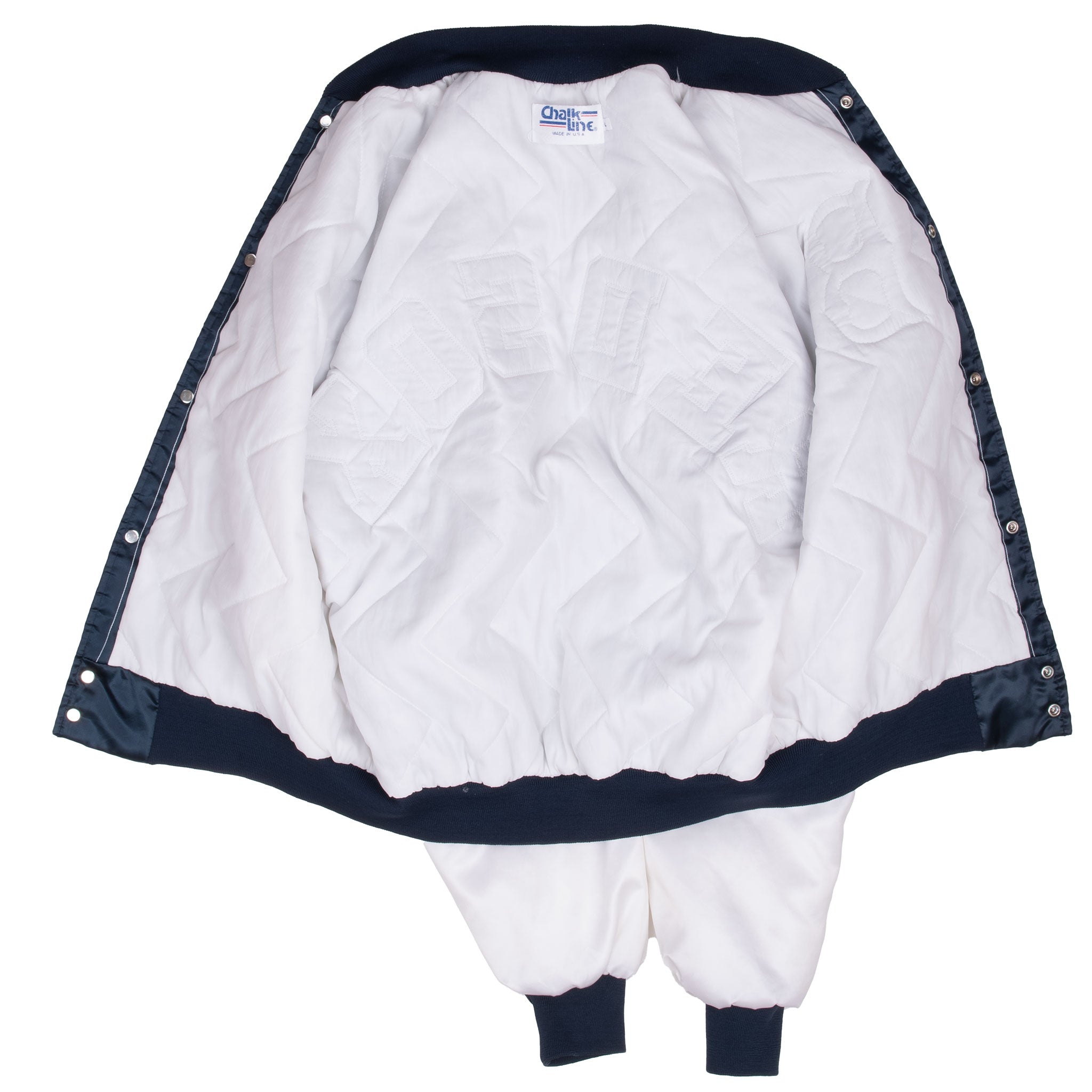 Vintage Mlb Boston Red Sox Satin Chalkline Bomber Jacket 1990S Size Large Made In Usa