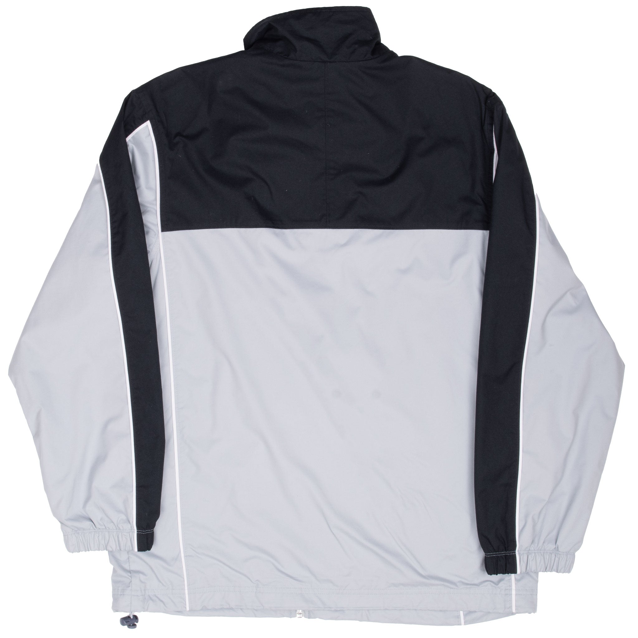 Vintage Nike Classic Swoosh Grey And Black Windbreaker Jacket 2000S Size Medium