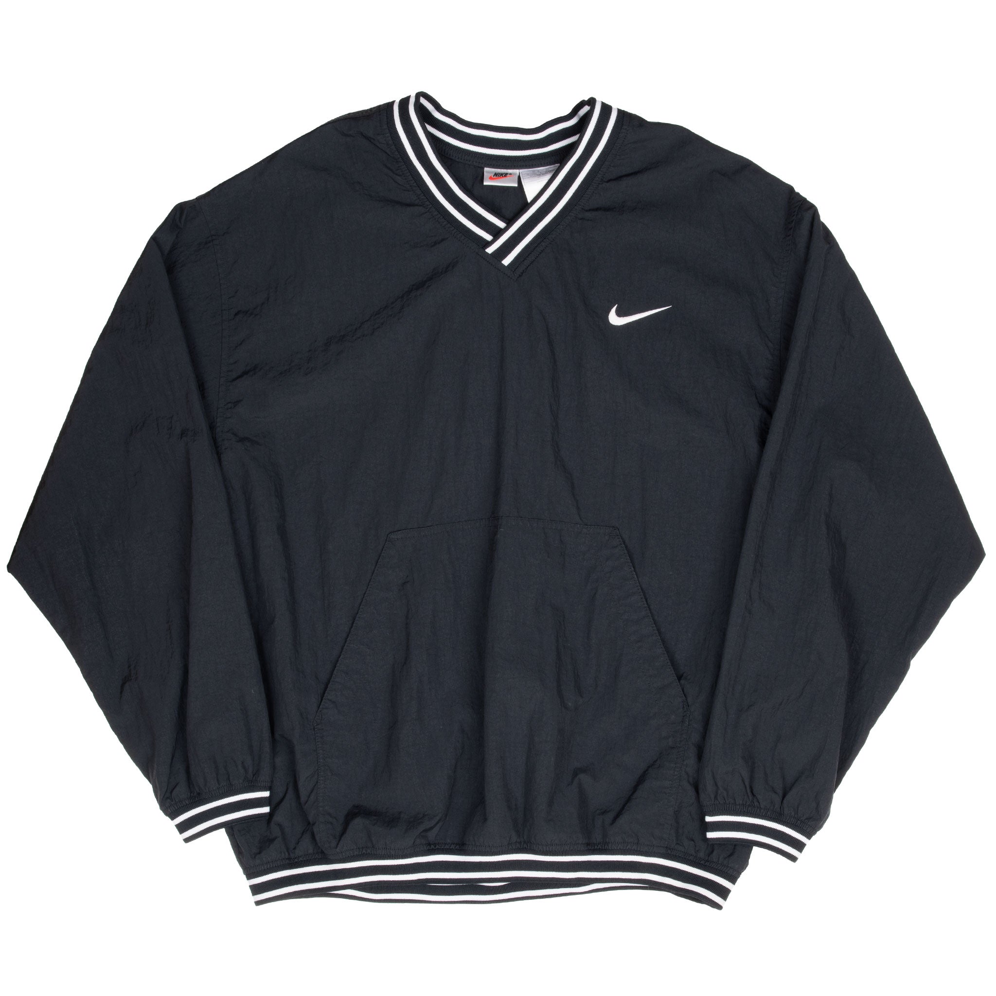Vintage Nike Black Pullover Windbreaker Jacket 1990S Size XL