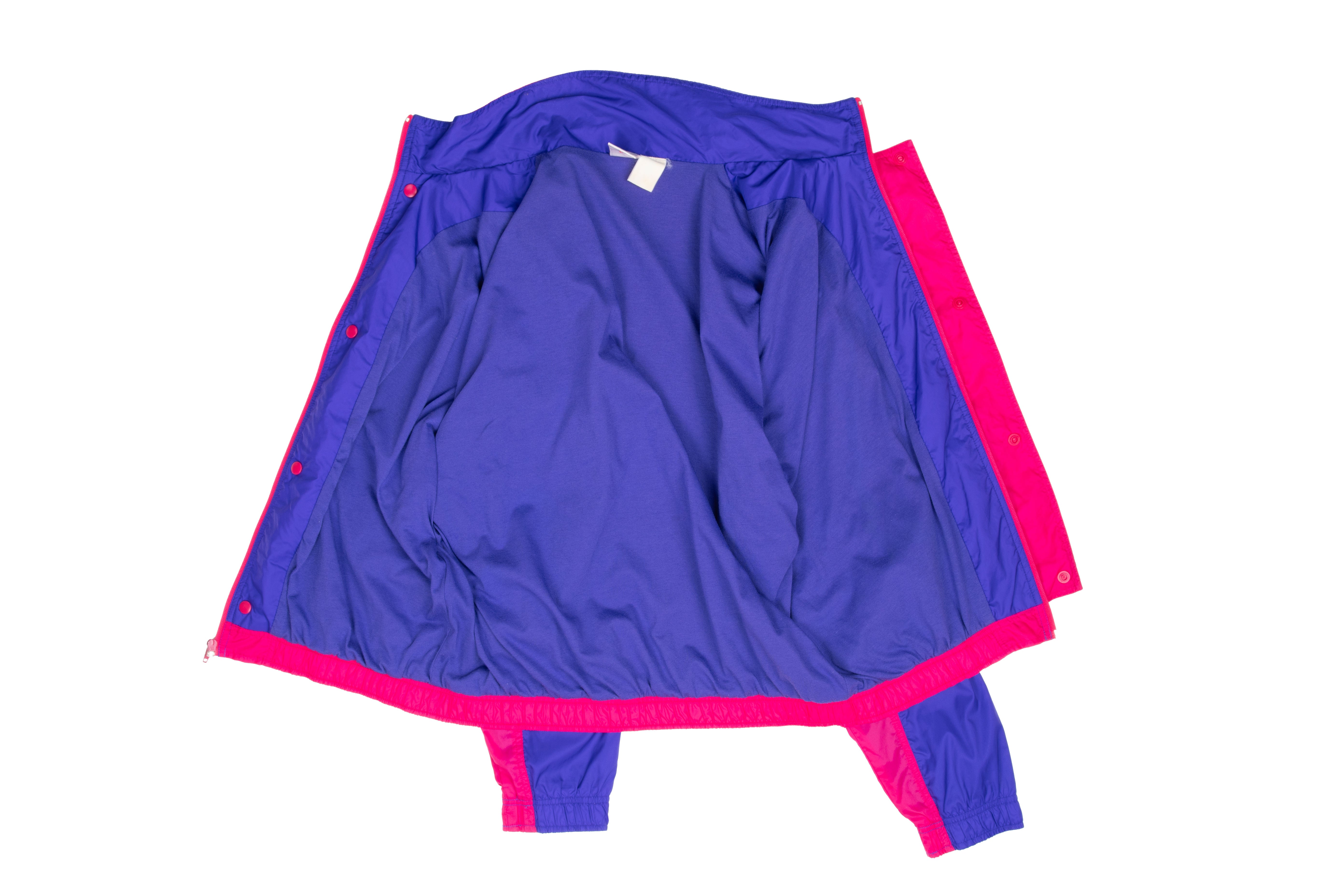 Vintage Nike Swoosh Pink Purple Windbreaker Jacket Late 1980S Size Medium