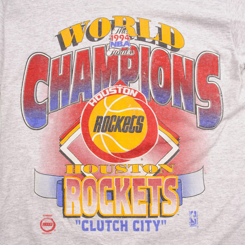 VINTAGE NBA HOUSTON ROCKETS WORLD CHAMPIONS TEE SHIRT 1994 SIZE MEDIUM MADE IN USA