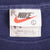 Vintage Nike Navy Classic Swoosh Back Print Tee Shirt 1990S Large Made In USA