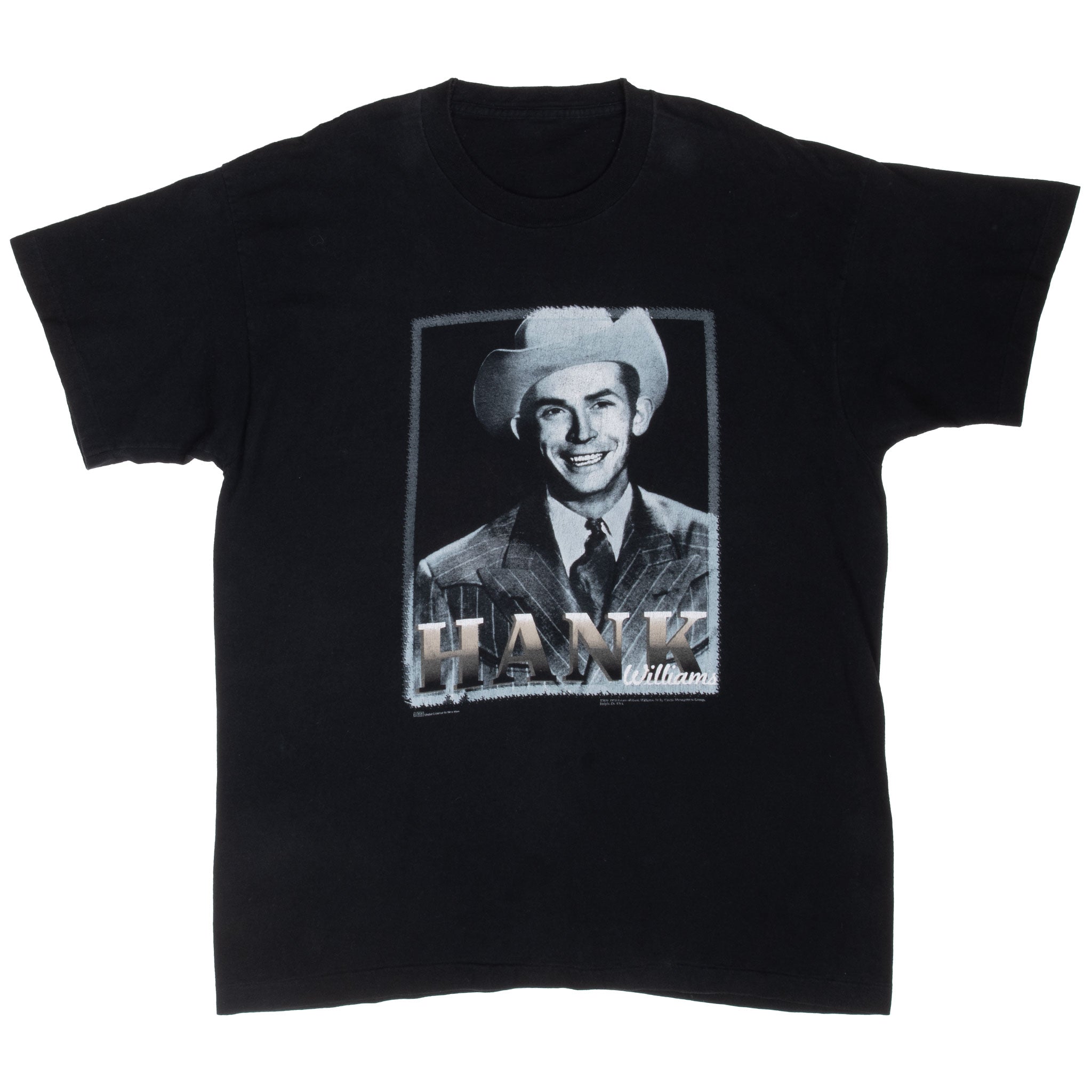 Vintage Hank Willams The Legend Continues 1996 Tee Shirt Size XL With Single Stitch Sleeves