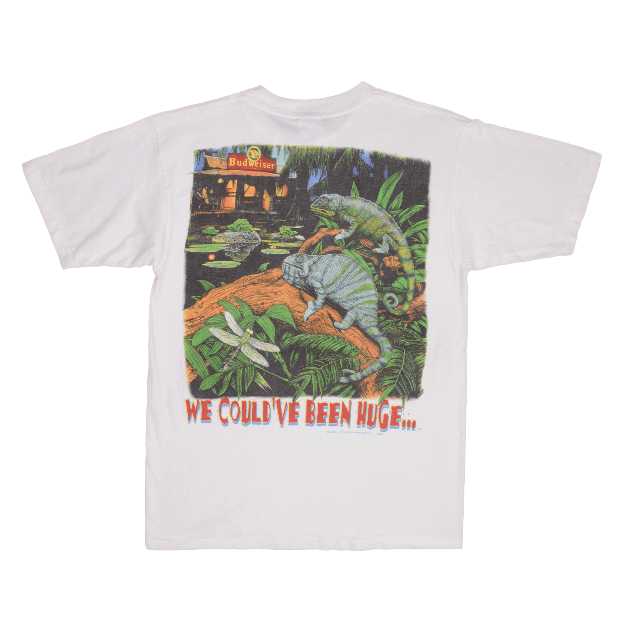 Vintage Budweiser We Could've Been Huge Chameleons Tee Shirt 1997 Size Large