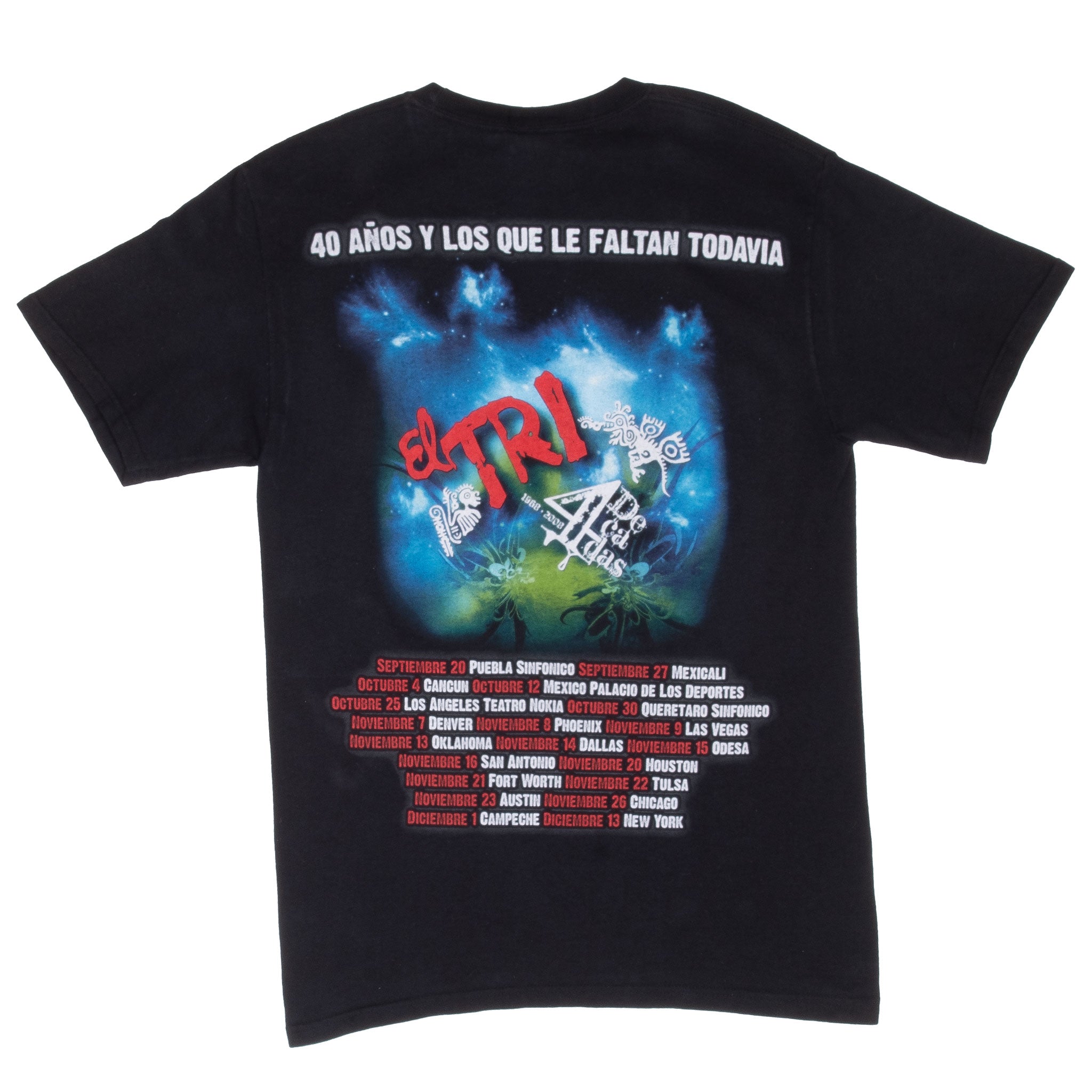 Vintage El Tri 4 Decadas 2008 Tee Shirt Size Small