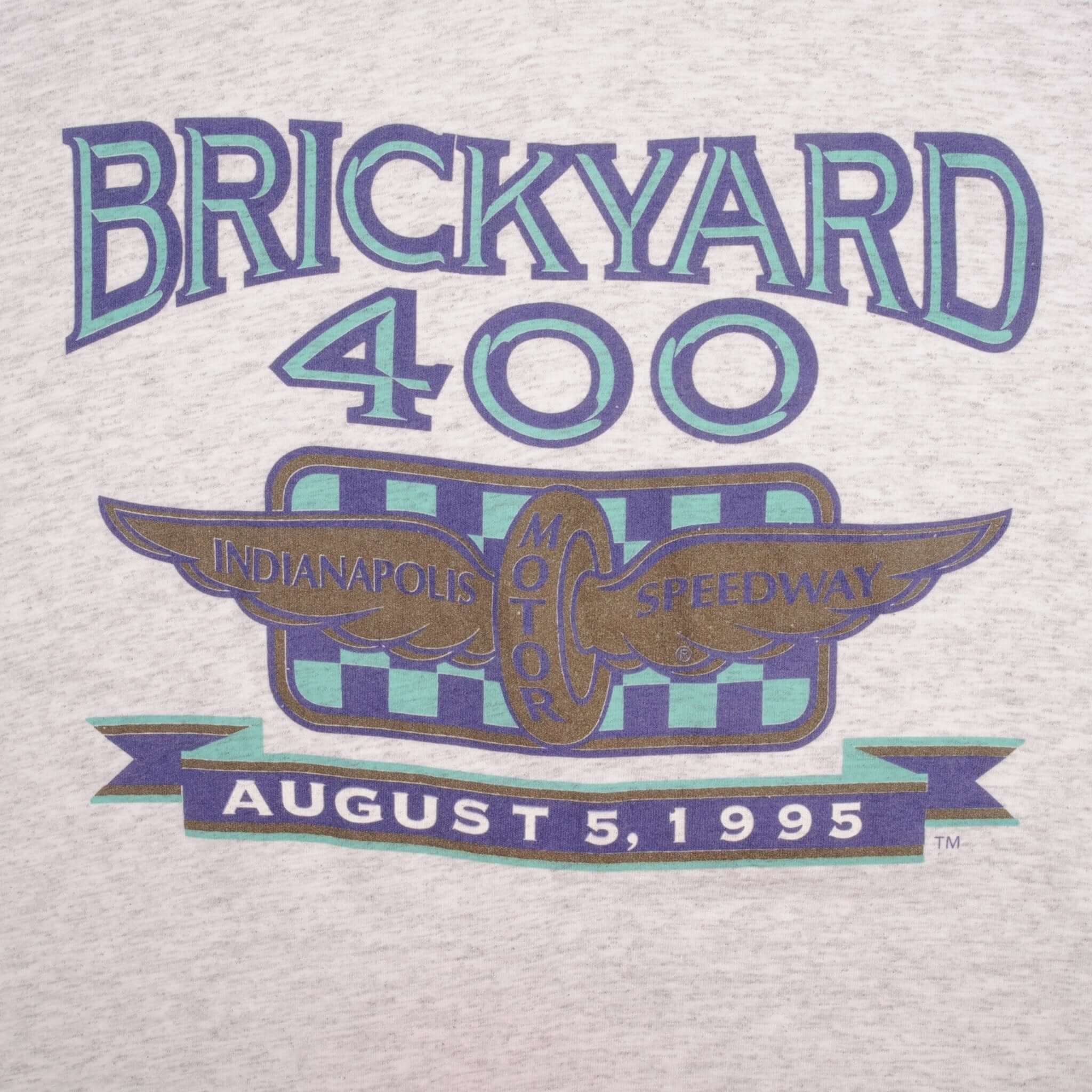 Vintage Nascar Indianapolis Brickyard 400 1995 Tee Shirt Size XL Made In USA WITH Single Stitch Sleeves
