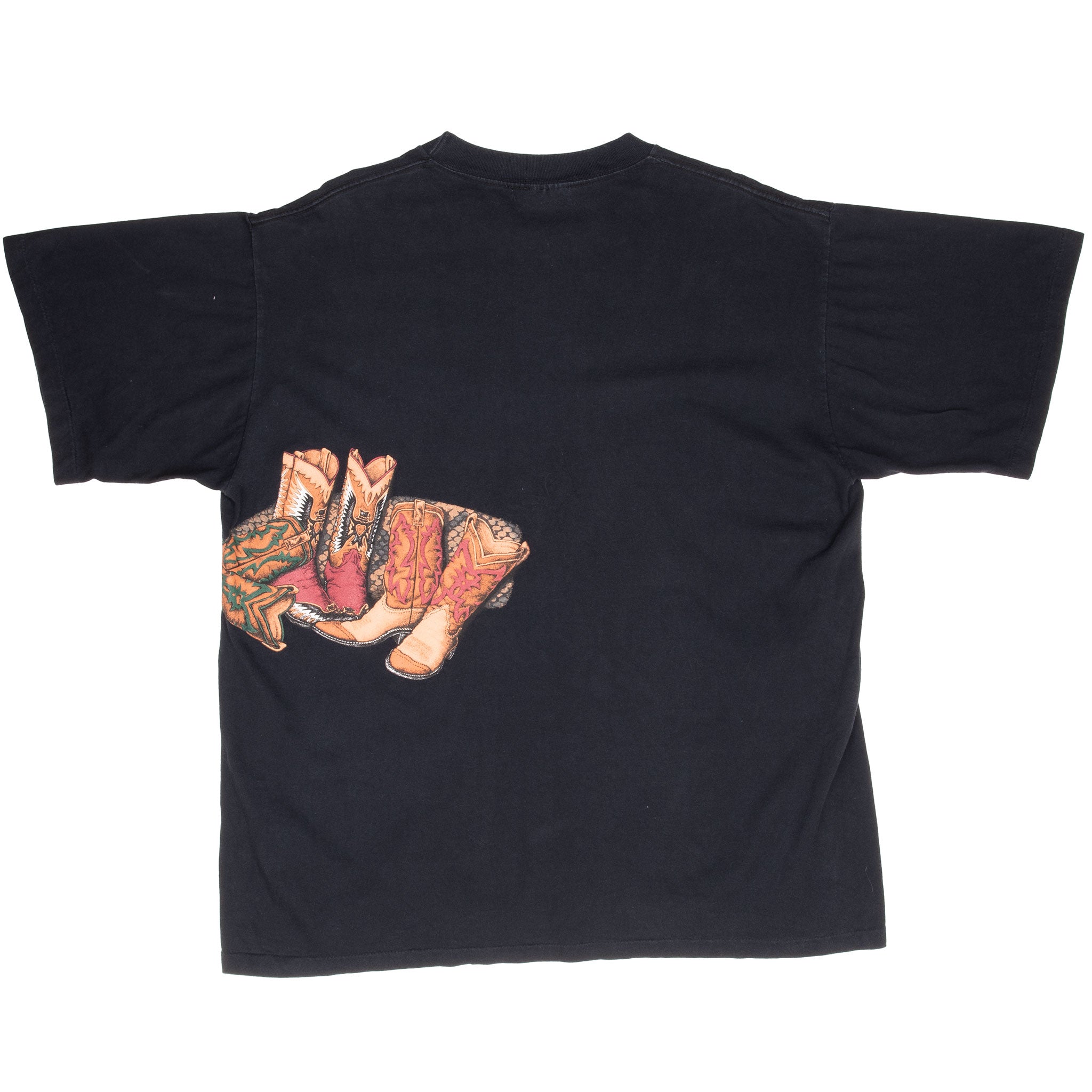 Vintage Cowboy Boots Western Tee Shirt 1990S Xl Made In Usa With Single Stitch Sleeves