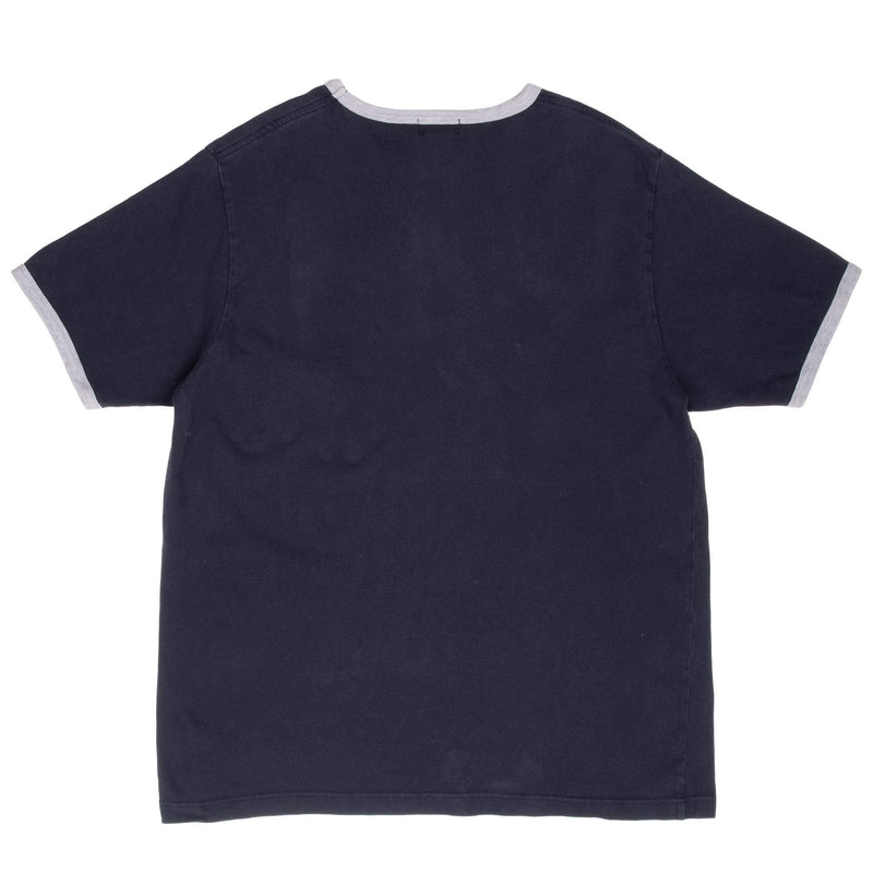 Vintage Ralph Lauren Polo Jeans Co Navy Blue Tee Shirt 1990S Size XL Made In USA