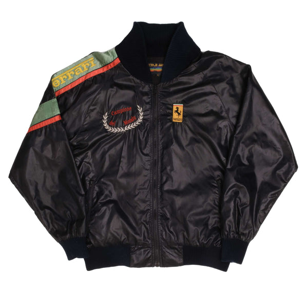 Vintage Formula 1 Ferrari Campione Del Mondo Style Auto Bomber Jacket 1980S Size Large