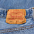 Beautiful Indigo Levis 501 Jeans Made in USA with a light blue wash, some nice whiskers and a nice contrast of light and medium blue.  Size 32x31  Back Button #5