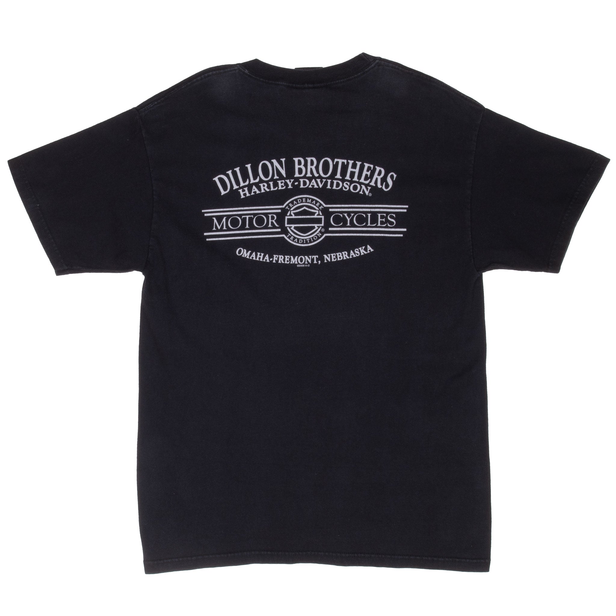 Vintage Harley Davidson Omaha-Freemont Nebraska Tee Shirt 2009 Size Medium Made In Usa