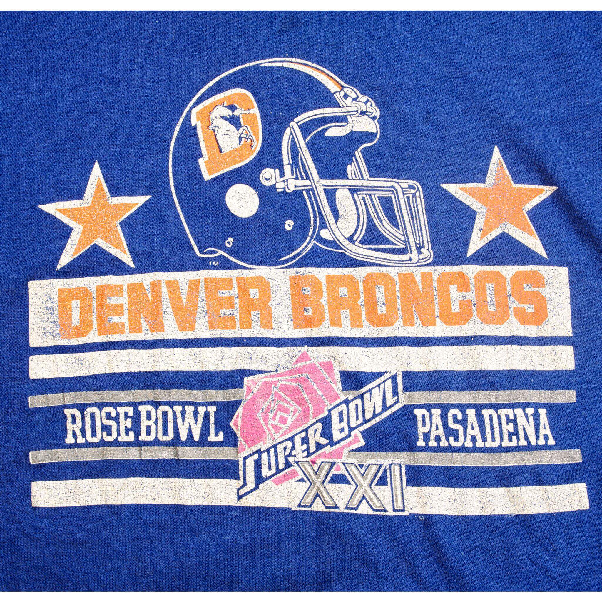 VINTAGE NFL DENVER BRONCOS TEE SHIRT 1987 SIZE MEDIUM