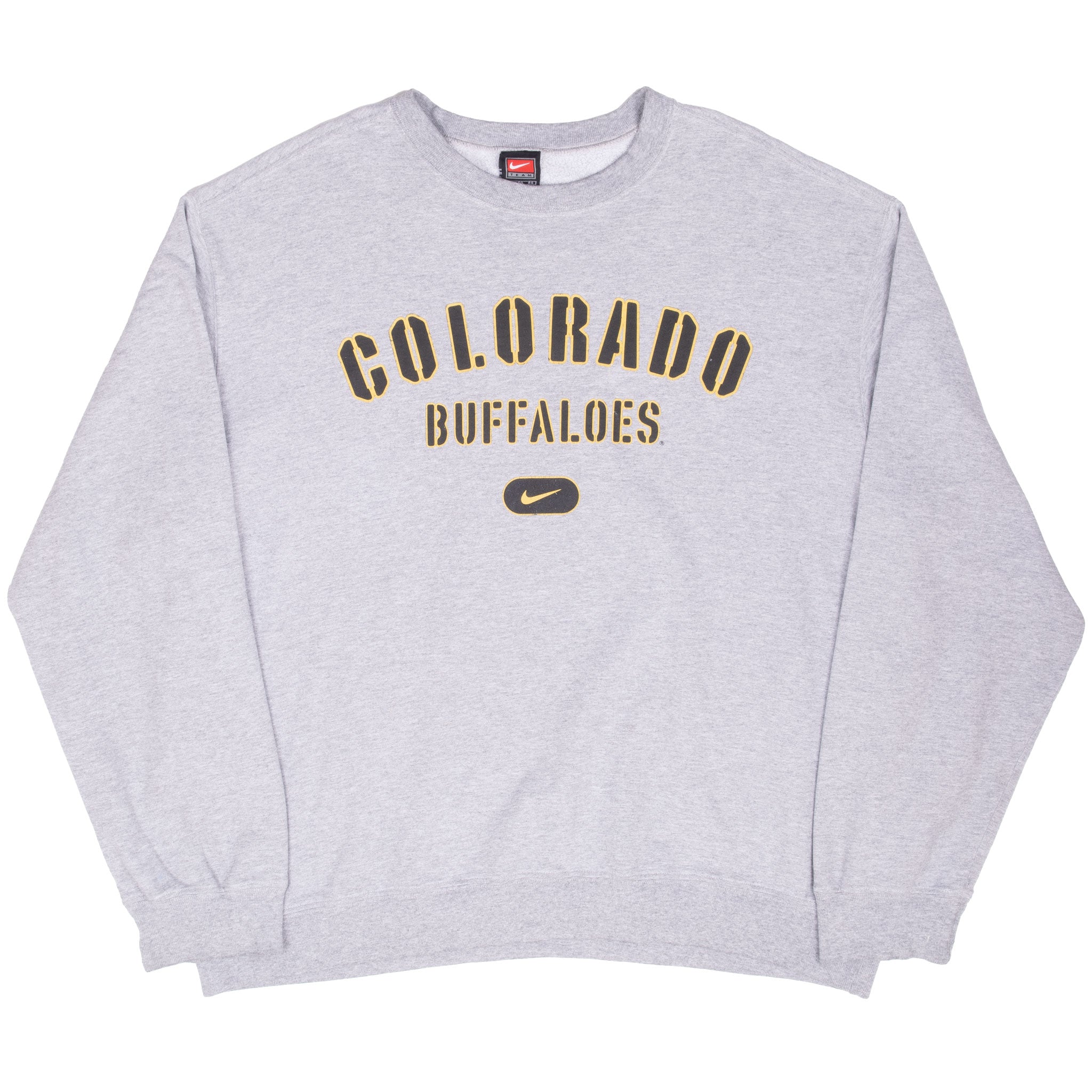Vintage Nike NCAA Colorado Golden Buffaloes Grey Sweatshirt 1990S Size XL Made In USA