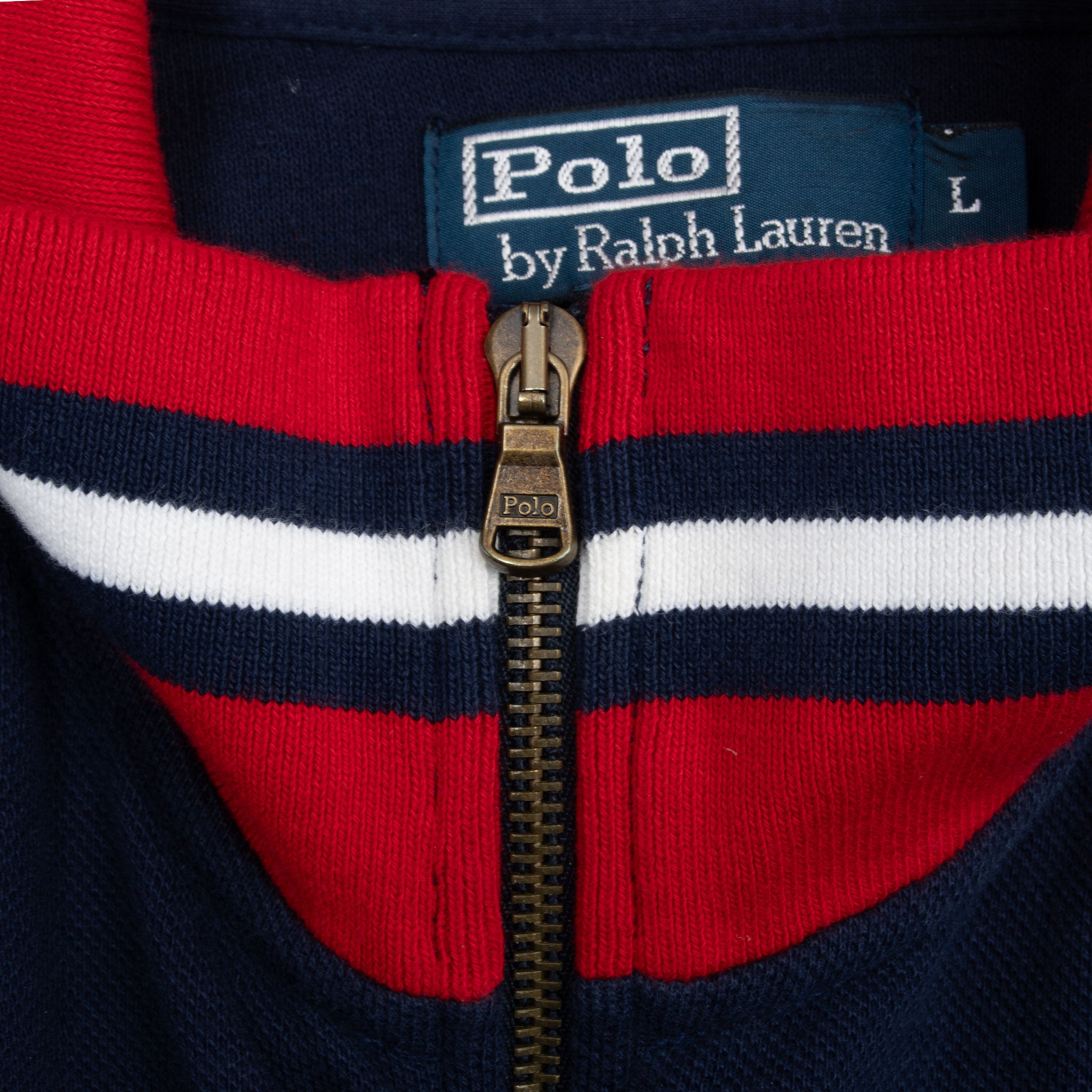 Vintage Polo Ralph Lauren New York Blue Full Zip Jacket 1990S Size Large