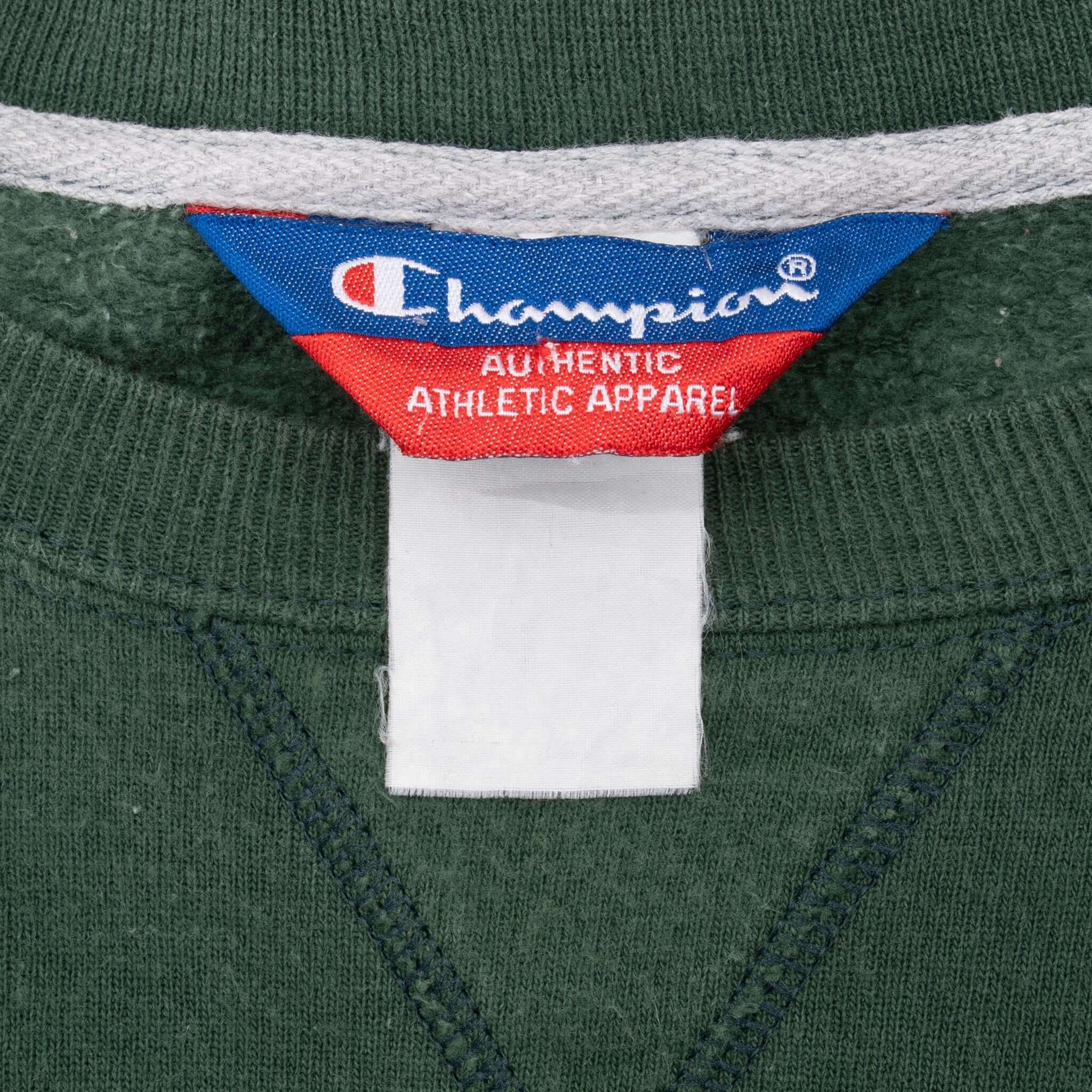 Vintage Champion Classic Green Sweatshirt 2000S Size 2XL