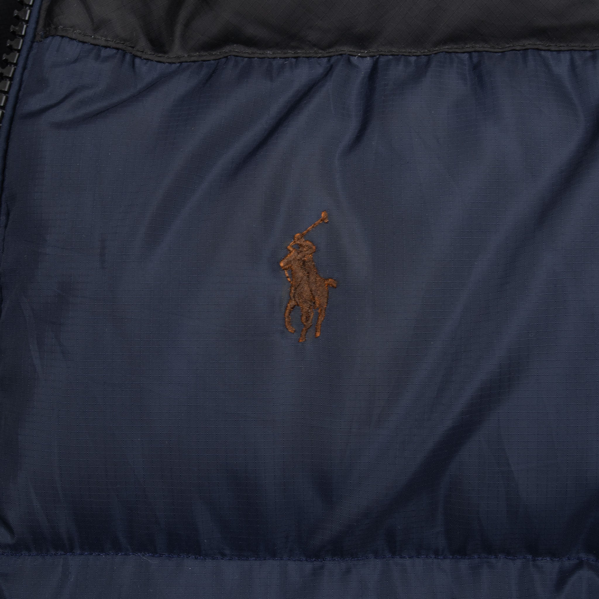 Vintage Polo Ralph Lauren Blue 1990S Vest Puffer Jacket Size Medium