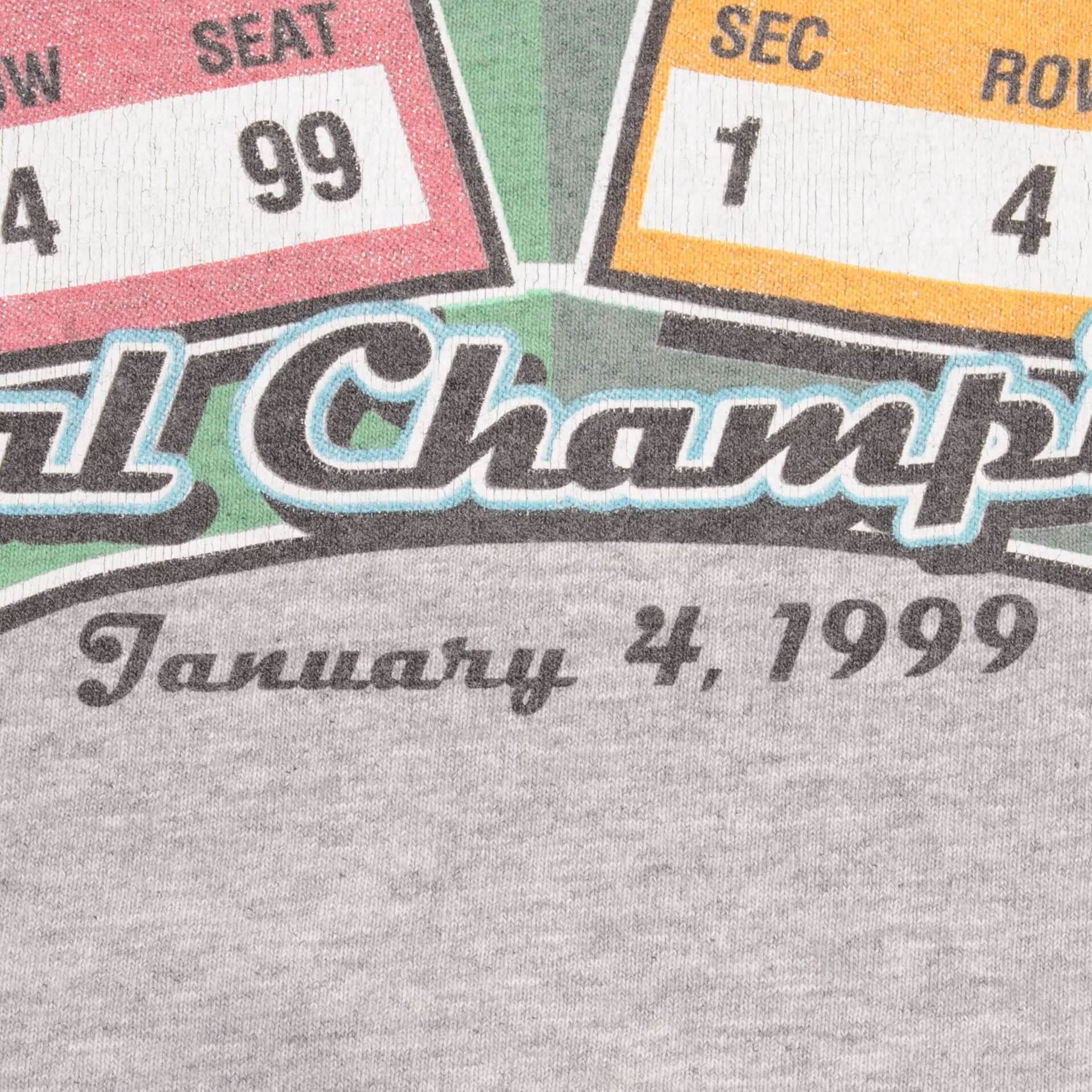 Vintage Fsu Seminoles Vs Tennessee Volunteers Tostitos Fiesta Bowl Tee Shirt 1999 Size XL