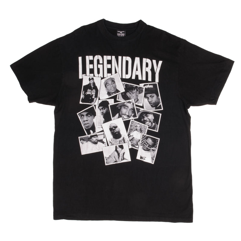 Vintage Legendary Hip Hop Featuring 2Pac Notorious Big Tee Shirt 1990 Size 2XL