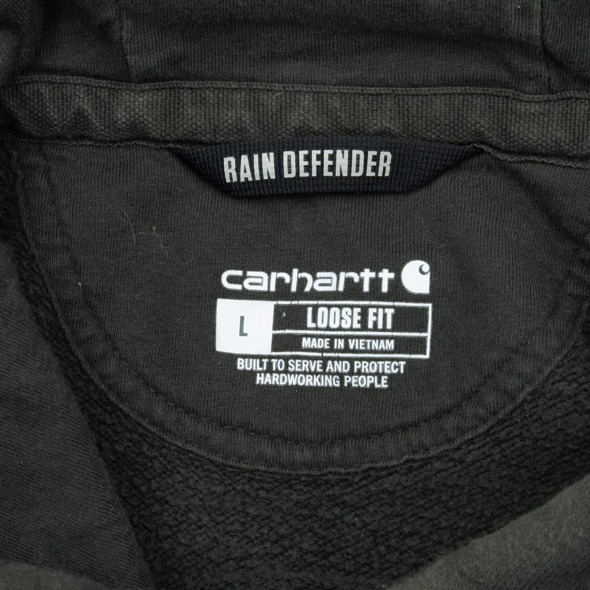 Vintage Carhartt Classic Green Hoodie Sweatshirt 2000S Size Large