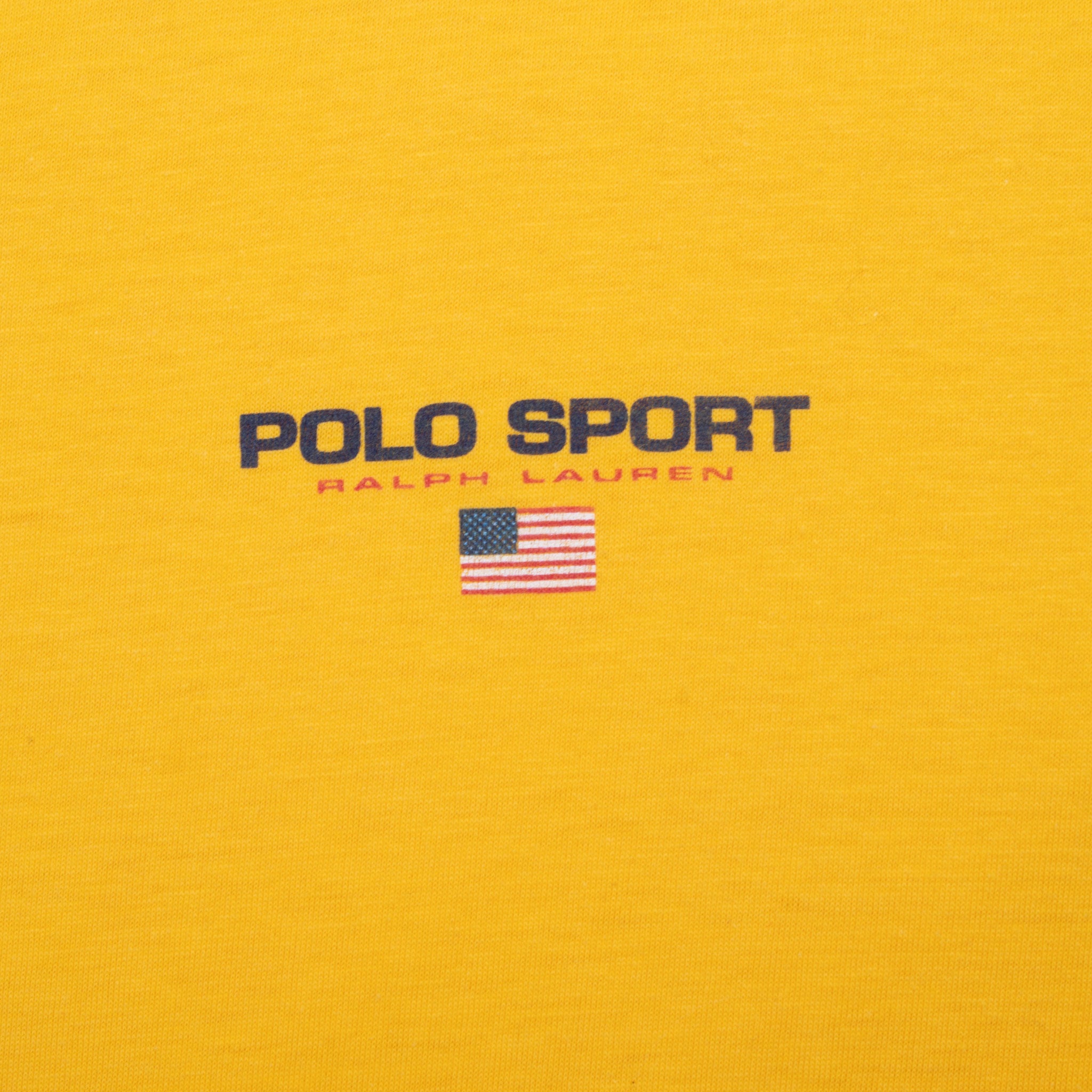 Vintage Ralph Lauren Polo Sport 1990S Tee Shirt Size XL With Single Stitch Sleeves Made In Usa