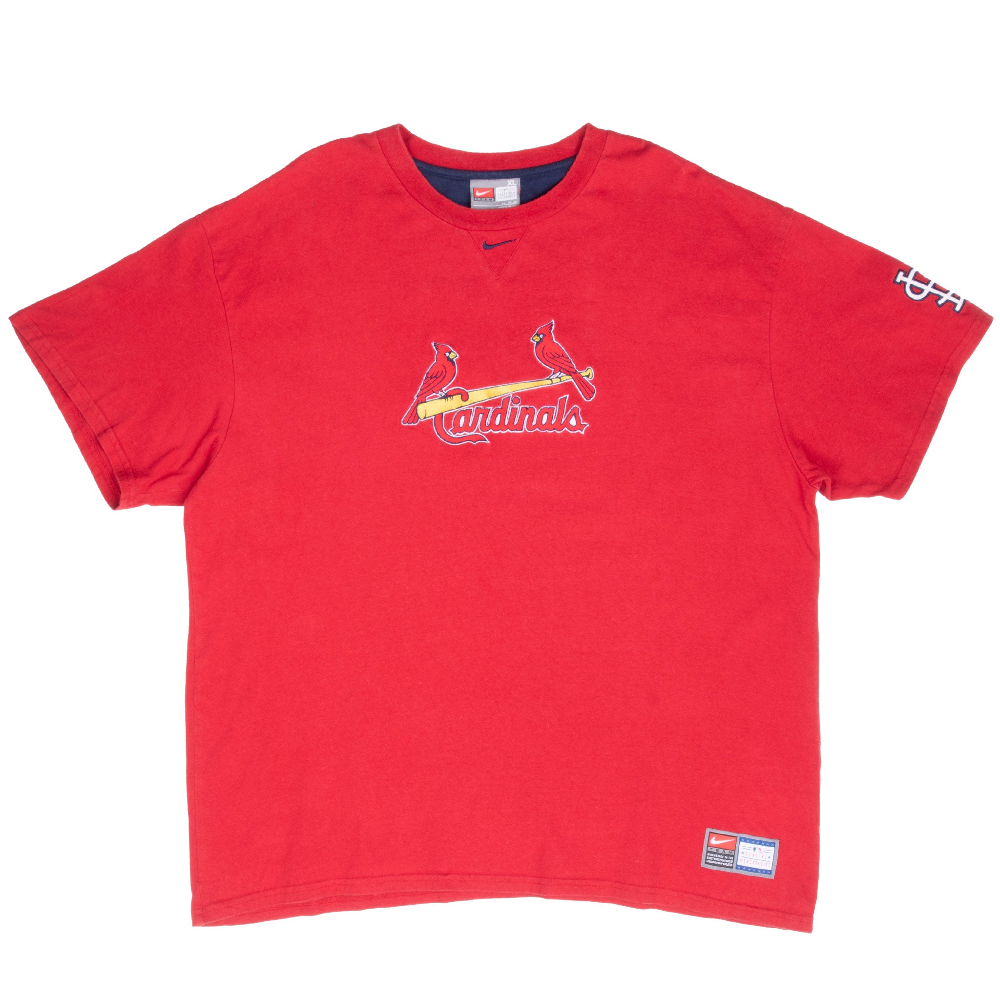 Vintage Mlb St Louis Cardinals Center Swoosh Nike Tee Shirt 2000S Size XL