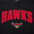 Vintage Nba Atlanta Hawks Black Starter Sweatshirt 1990S Size 2XL Deadstock