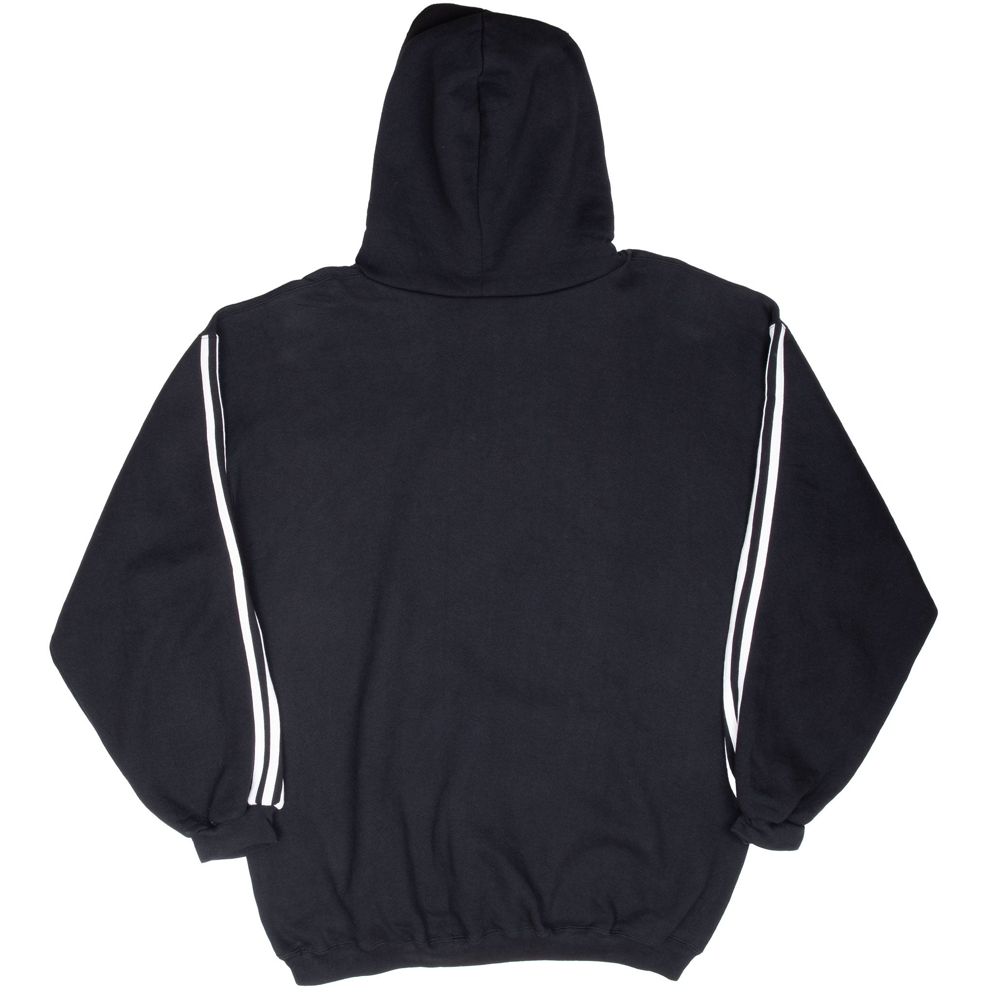 Vintage Adidas 3 Stripes Black Hoodie Sweatshirt 1990S Size Xl Made In Usa