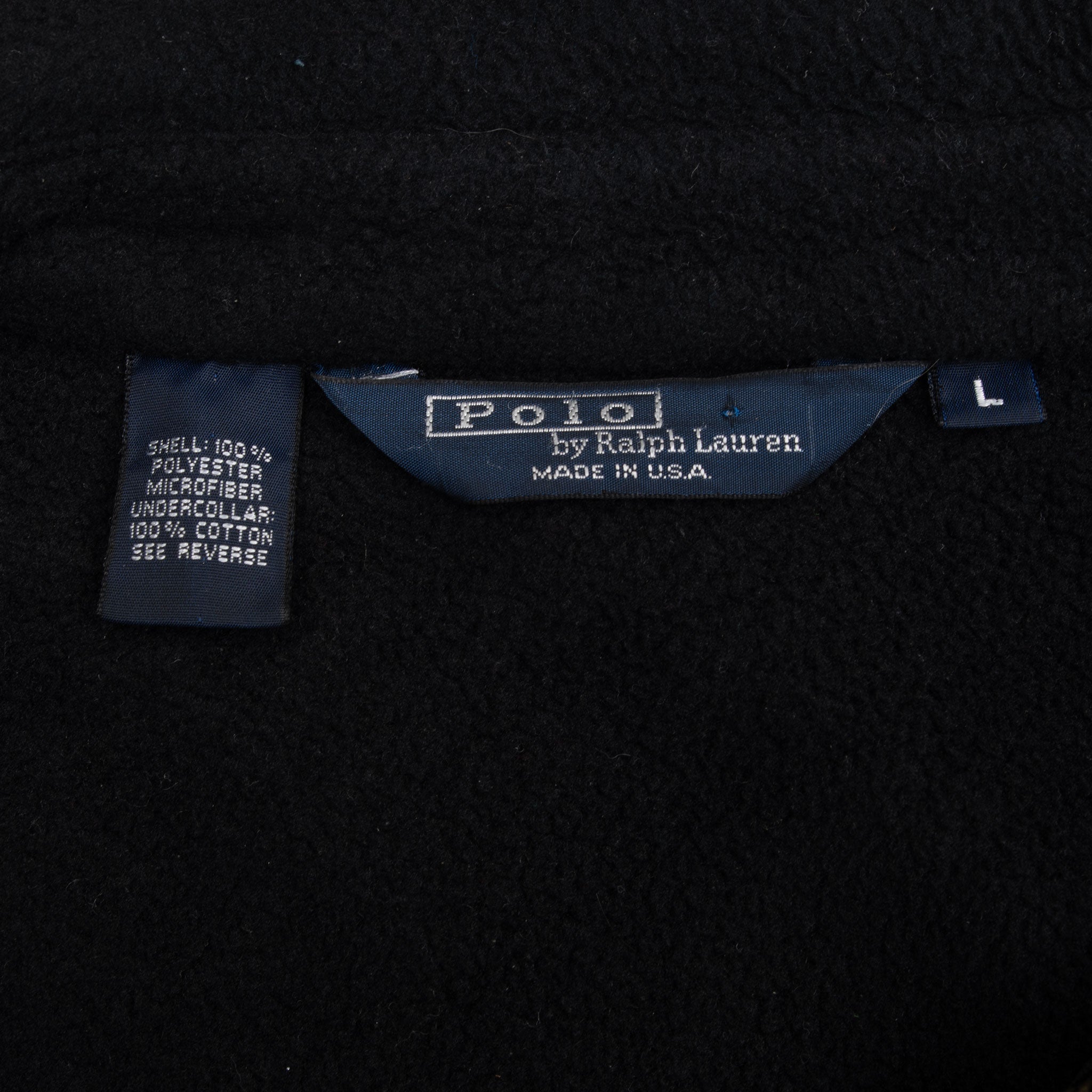 Vintage Polo Ralph Lauren Black Fleece Golf Jacket Size Large 1990S Made In USA