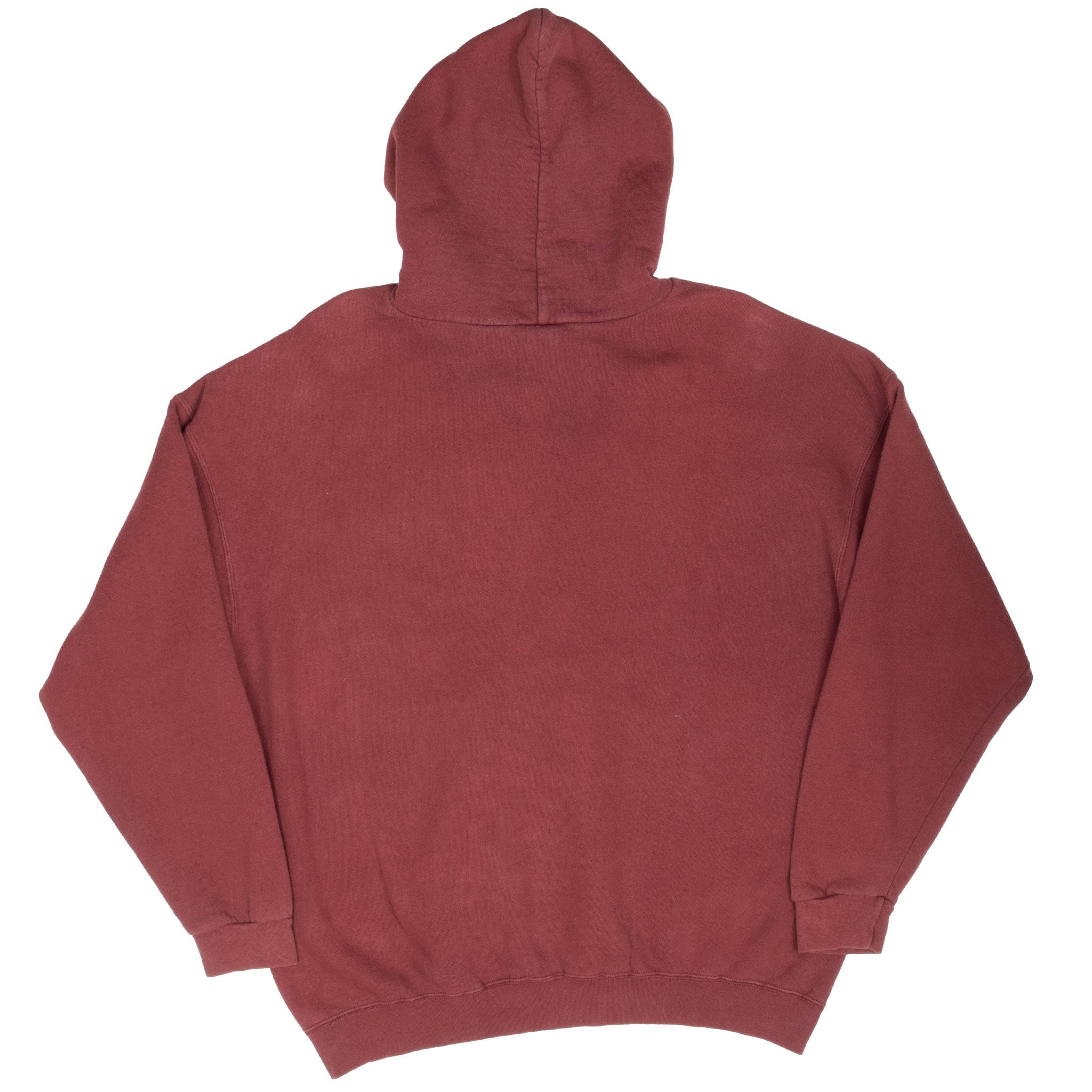 Vintage Nike Athletics Burgundy Hoodie Sweatshirt 1990S Size XL Made In Usa