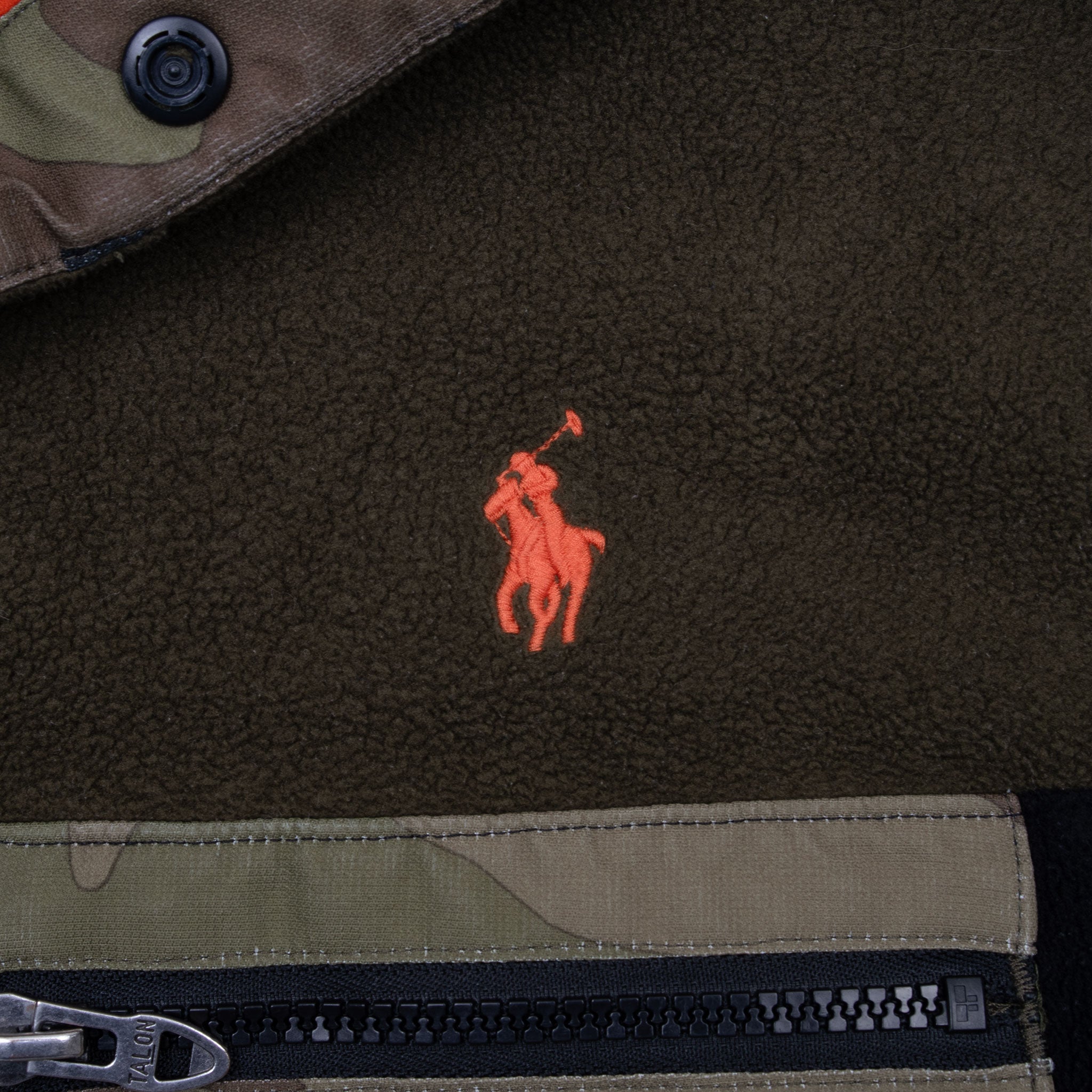 Vintage Ralph Lauren Camo Pullover Fleece Jacket Size XL