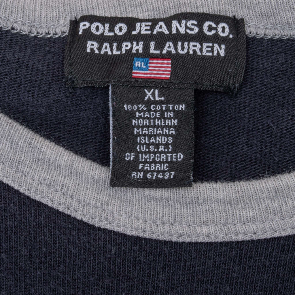 Ralph Lauren POLO JEANS COMPANY Long T-shirt Men's XL size cotton gray type Vintage Second Hand