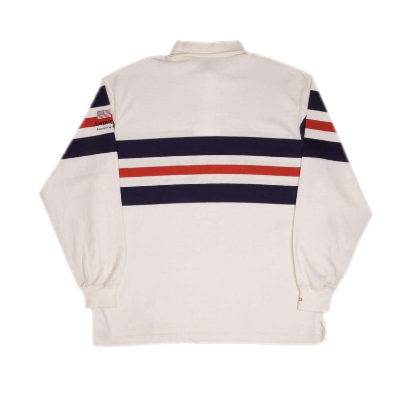 Vintage Original Polo Ralph Lauren America's Cup 1992 Long Sleeve Polo Shirt Size XL Made In USA